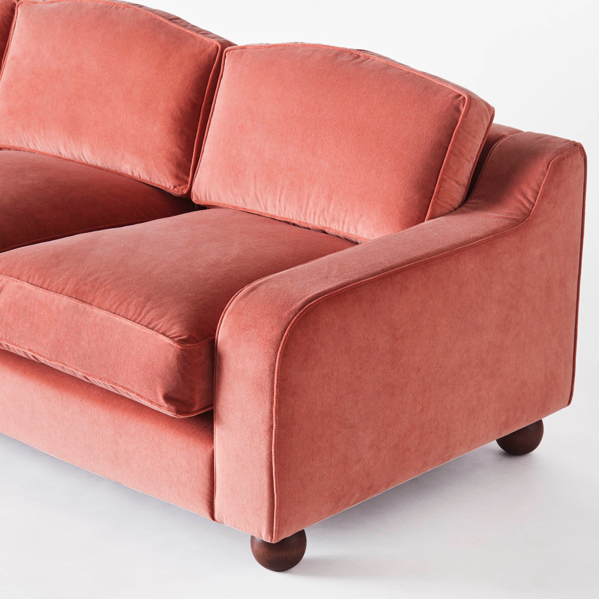 Sofa LOLA koralowy welur