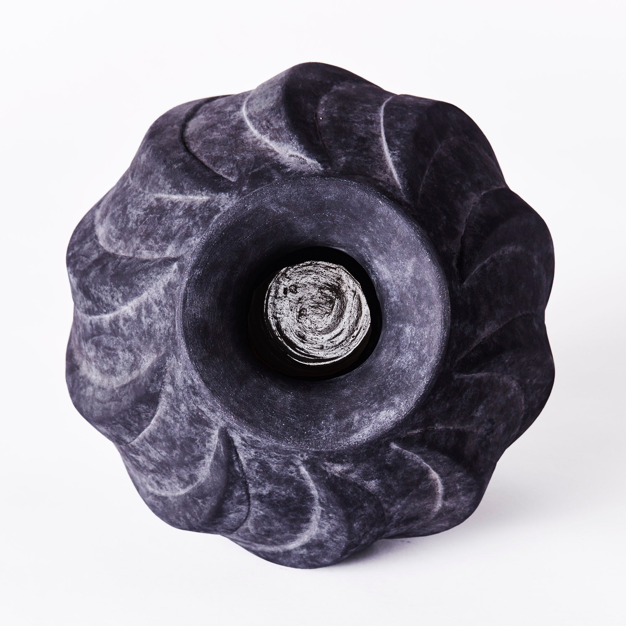 Wazon SWIRL czarna ceramika