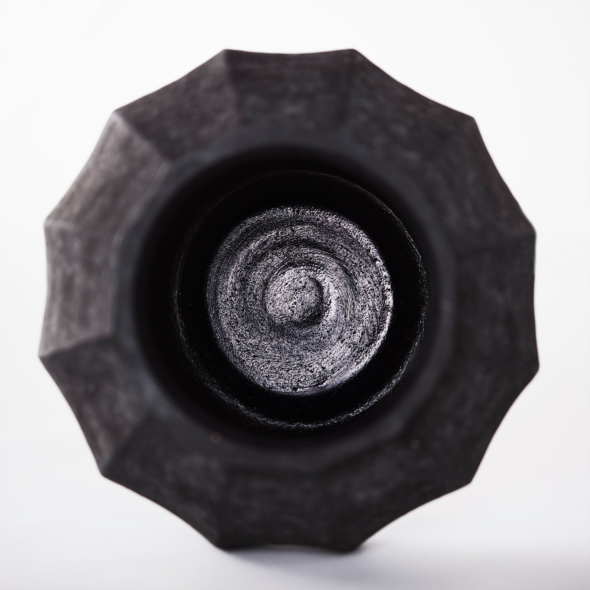 Vase WEDGES schwarze Keramik