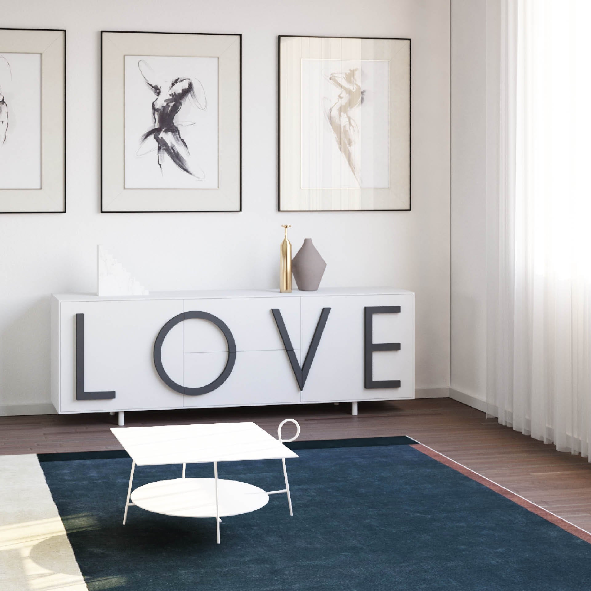 LOVE Kommode weiß