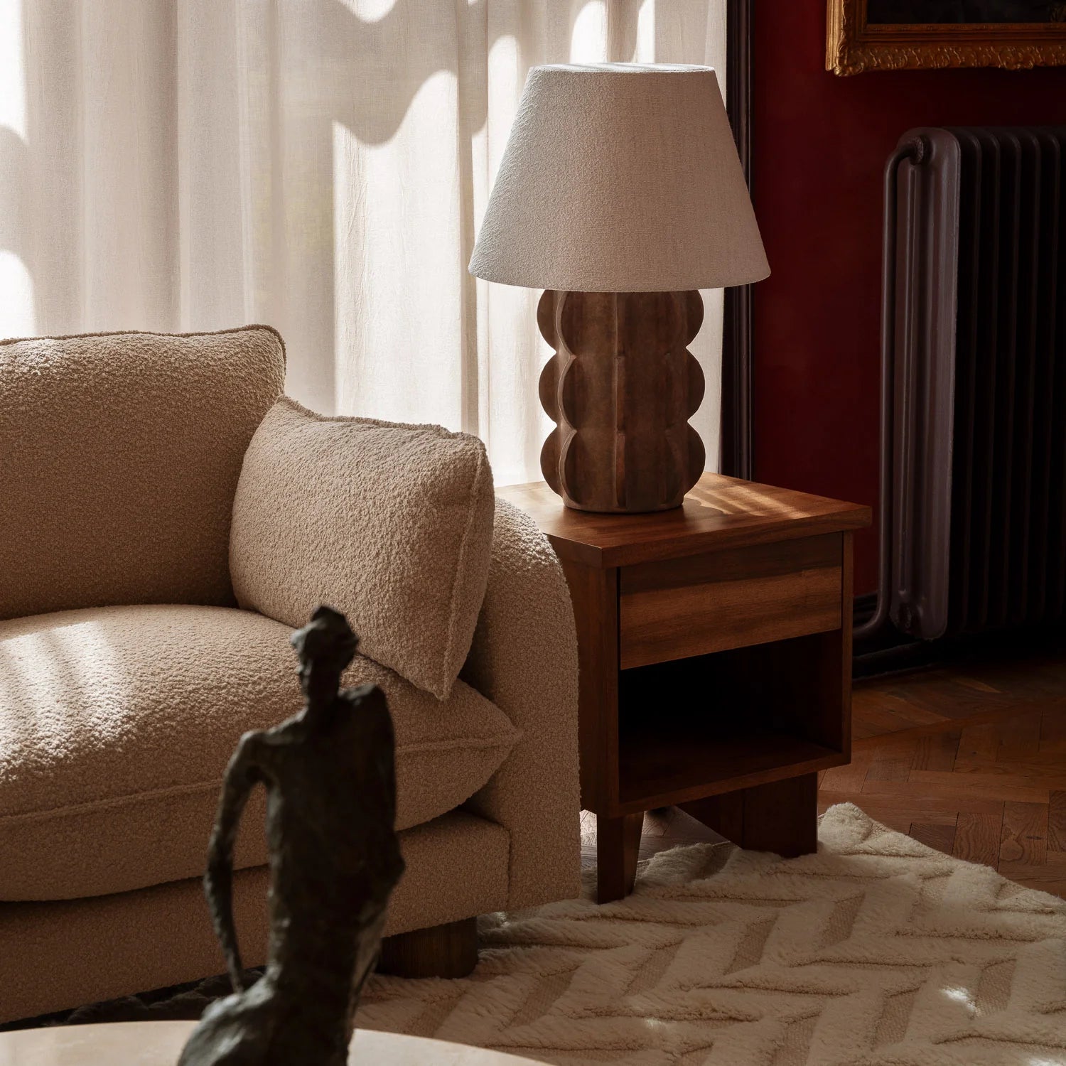Tischlampe ACISSIMO braune Keramik