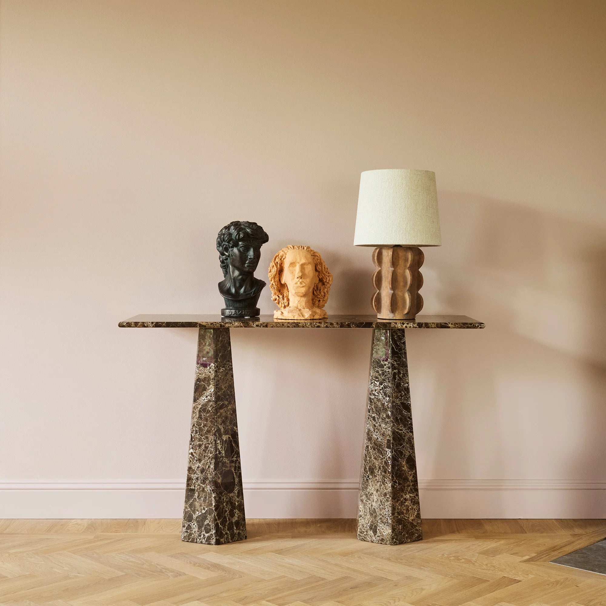 Tischlampe ACISSIMO braune Keramik