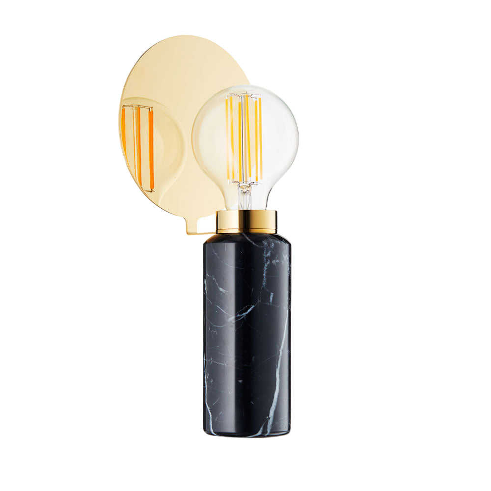 Lampa stołowa BLINDSPOT czarny marmur z mosiężnym wykończeniem