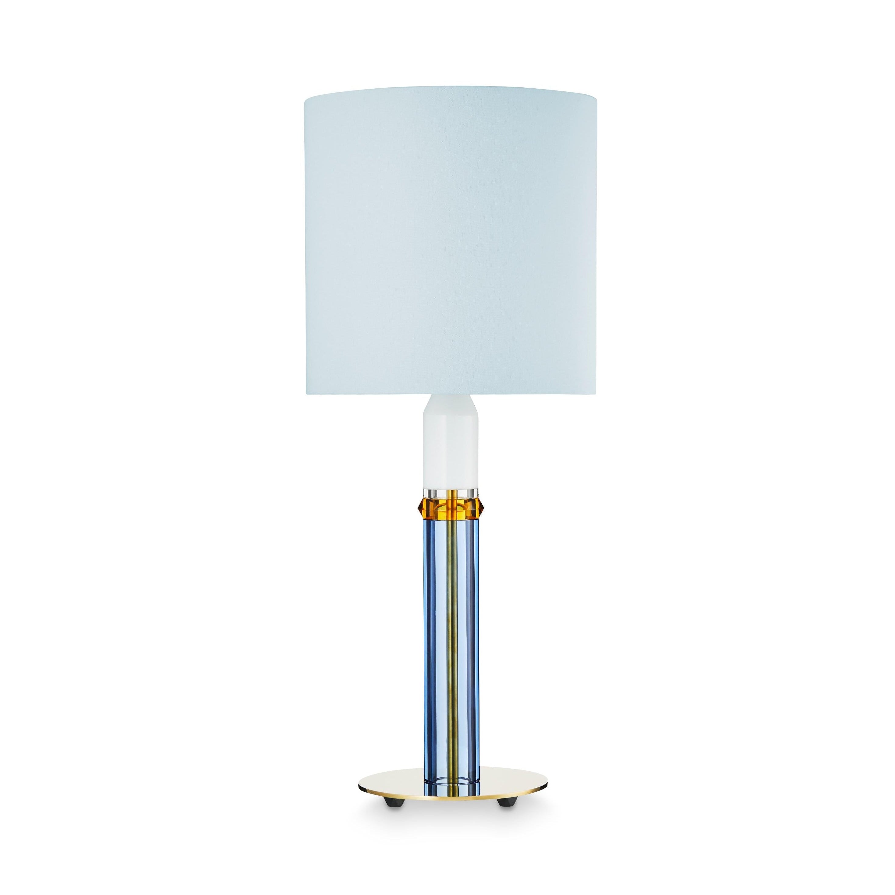 Lampa stołowa CARNIVAL NO. 1 błękitny z białym i bursztynowym