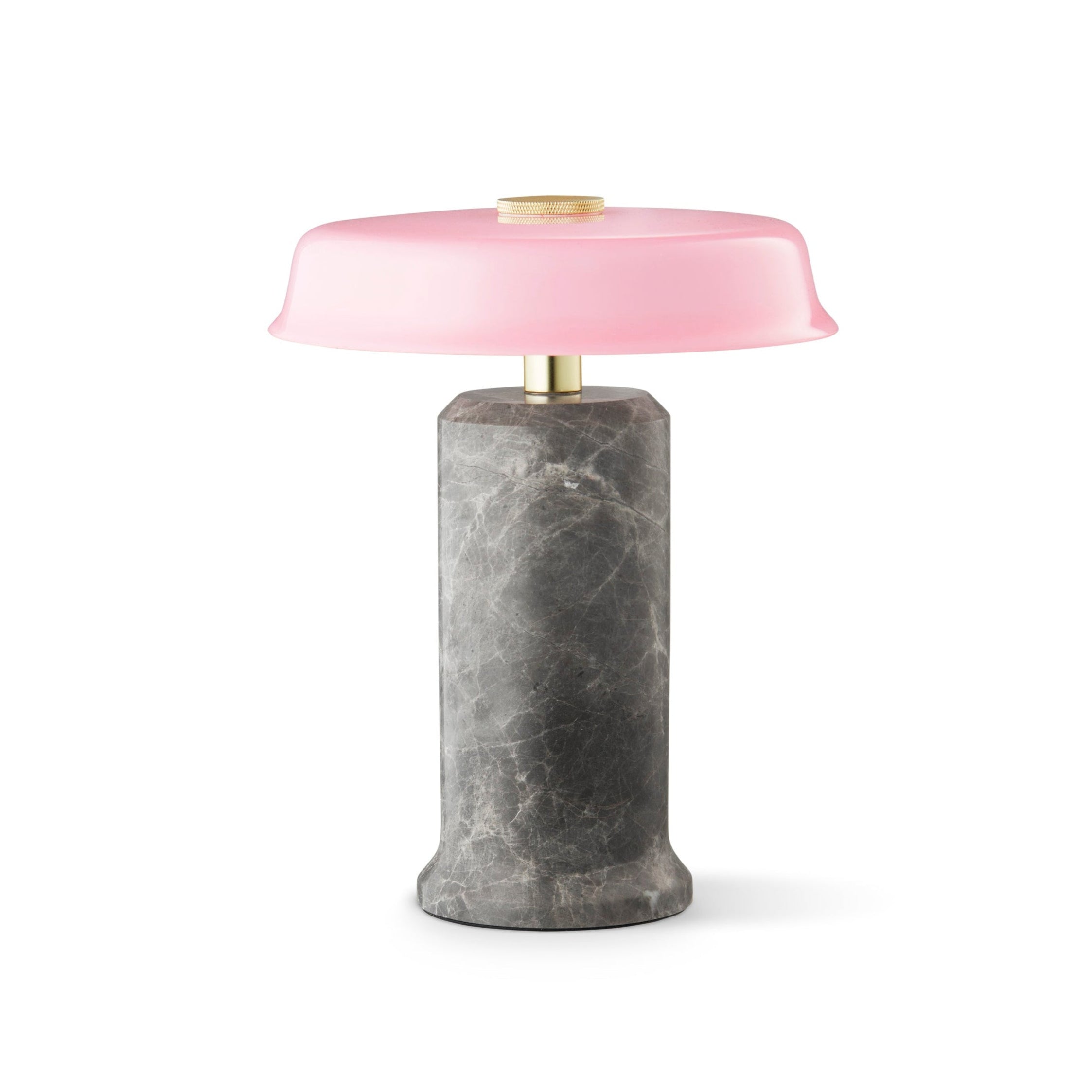 Lampa przenośna TRIP NO. 2 srebrny marmur z różowym szkłem