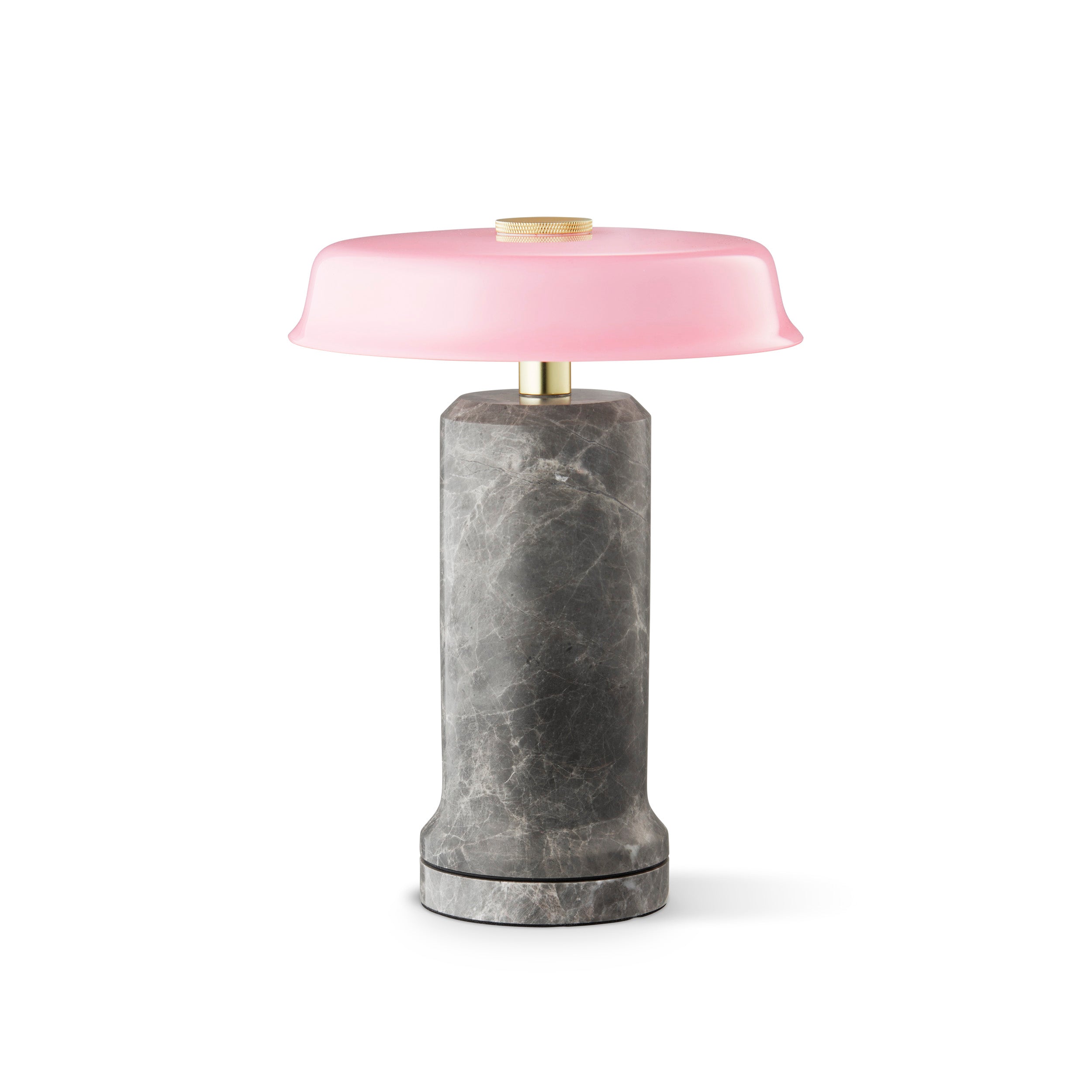 Lampa przenośna TRIP NO. 2 srebrny marmur z różowym szkłem