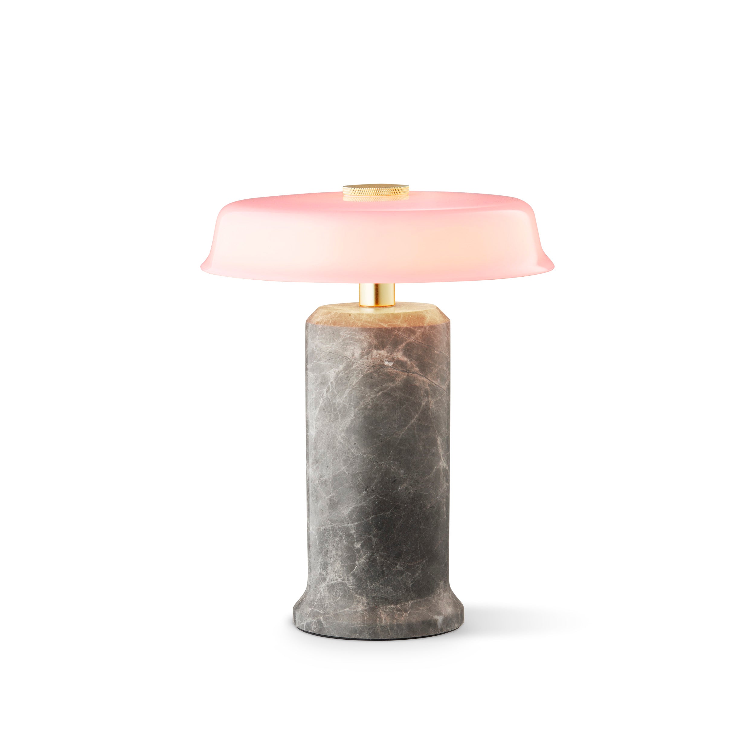 Lampa przenośna TRIP NO. 2 srebrny marmur z różowym szkłem