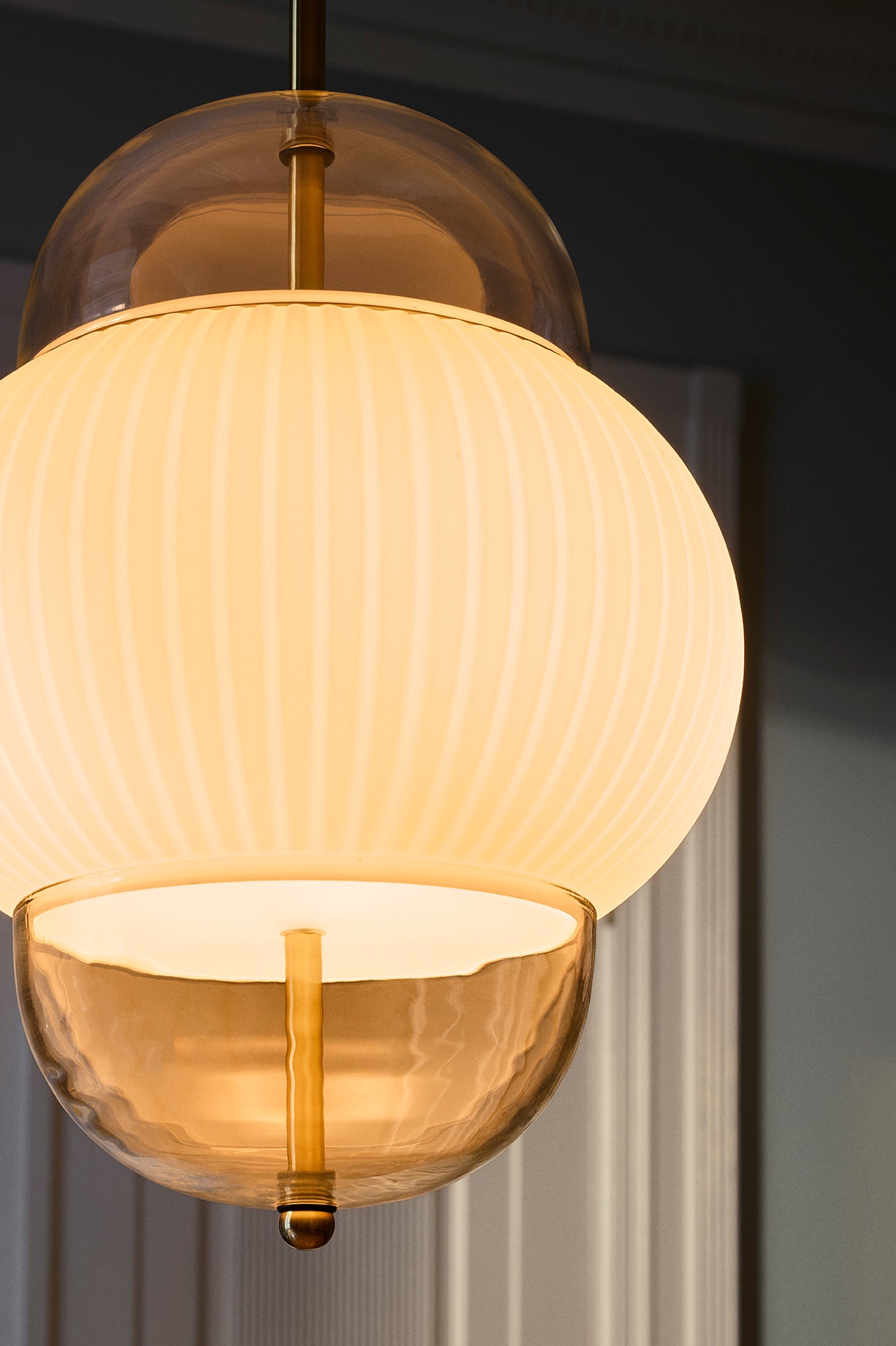 Lampa wisząca SHAHIN biały ze złotym