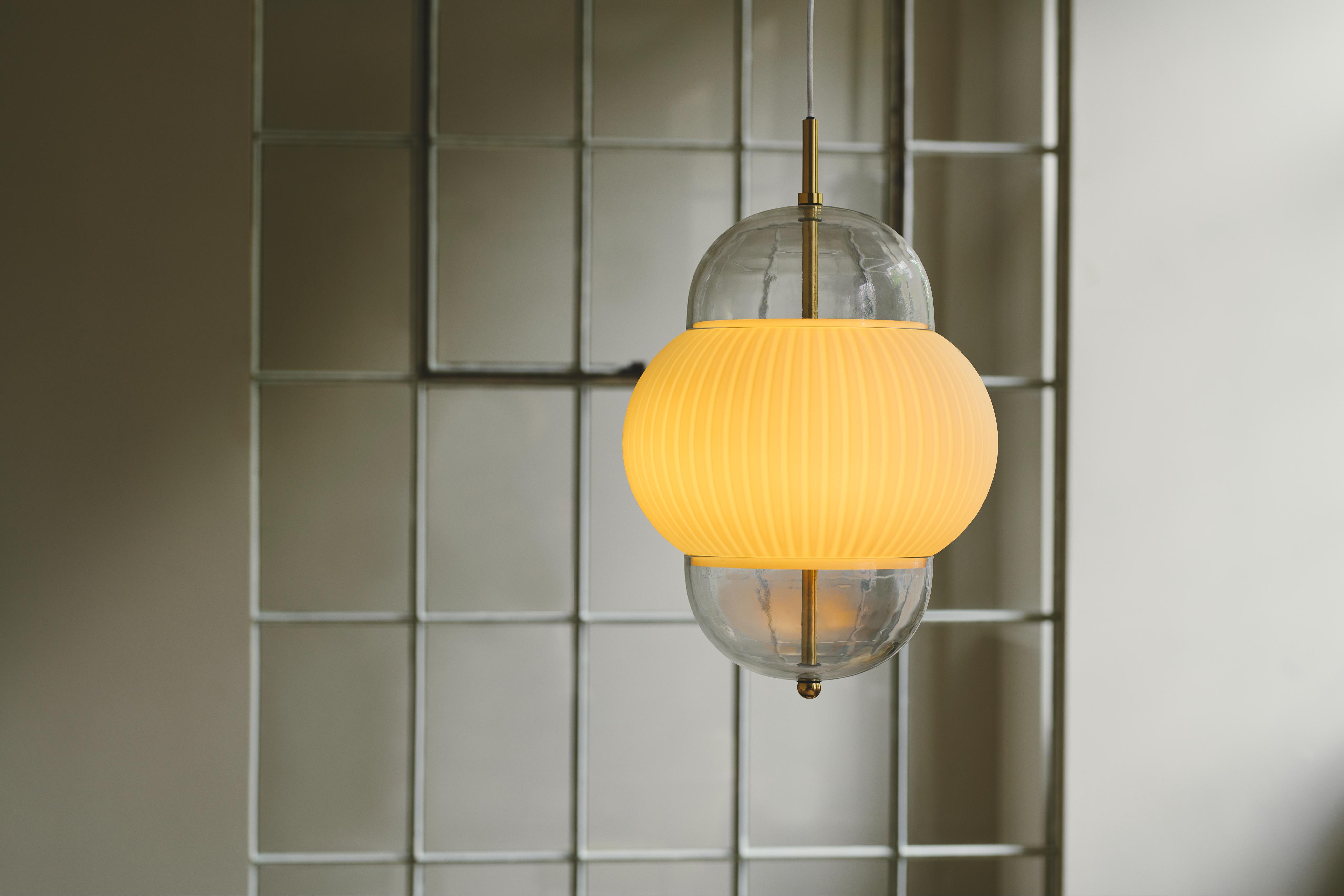 Lampa wisząca SHAHIN biały ze złotym