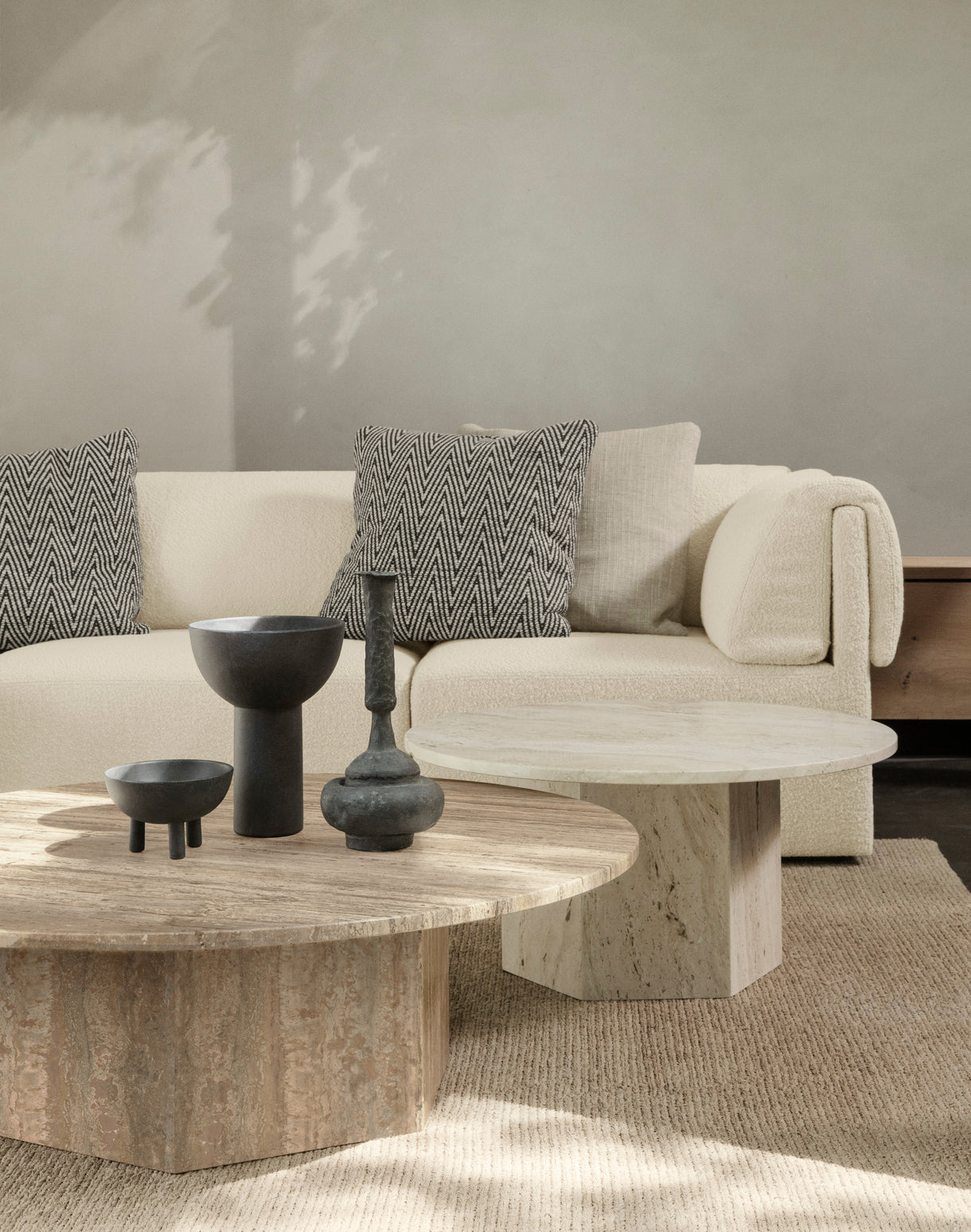 EPIC cream travertine coffee table