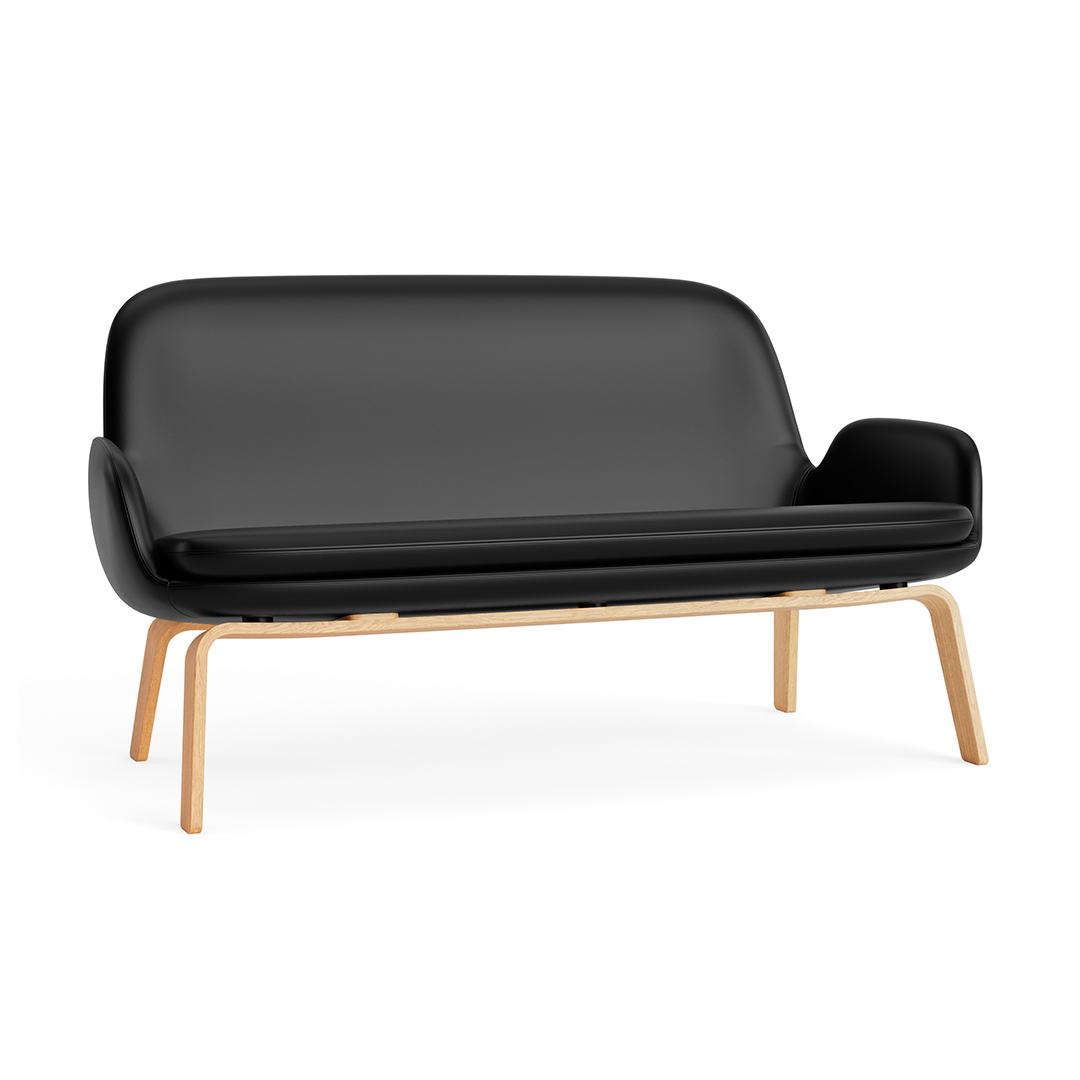 Gepolsterte Sofa -Eichen -Ära -Basis