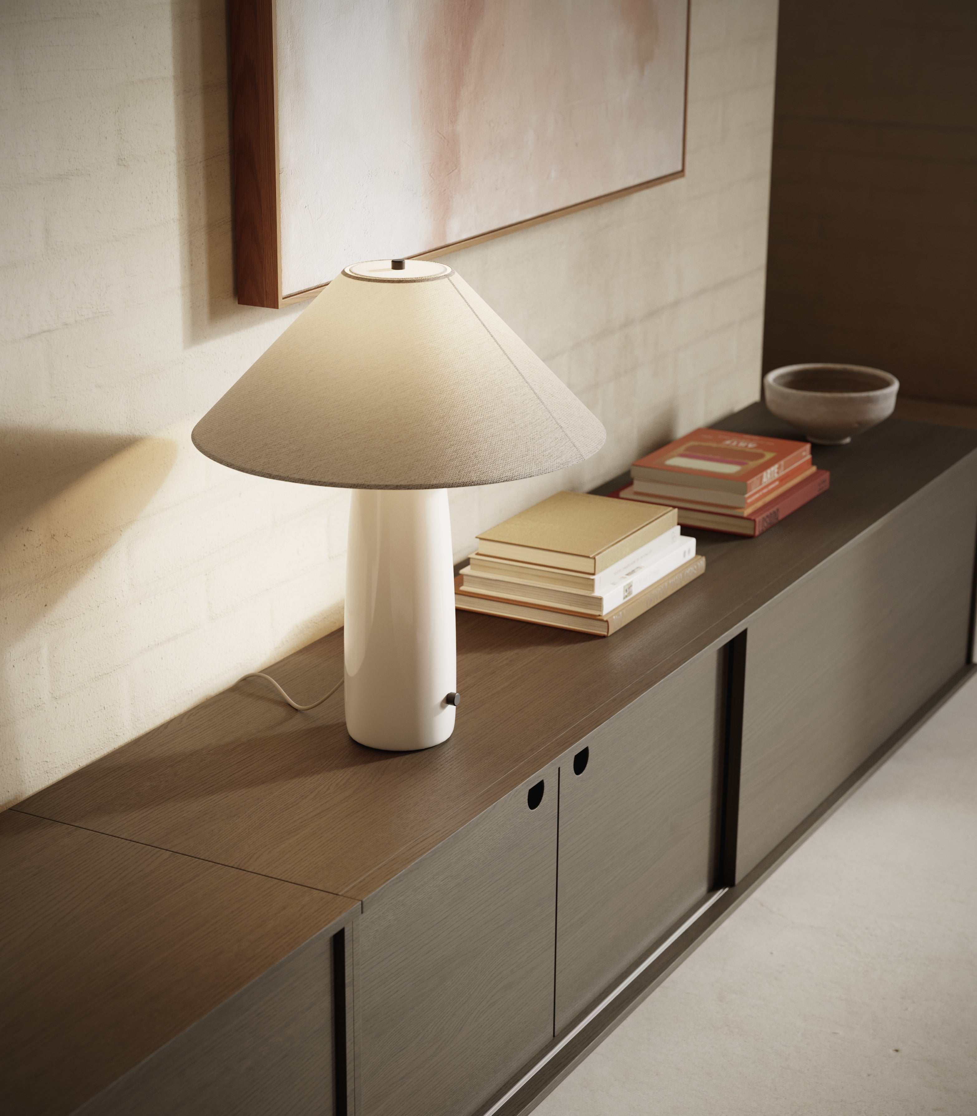 Lampa stołowa BATON beżowy