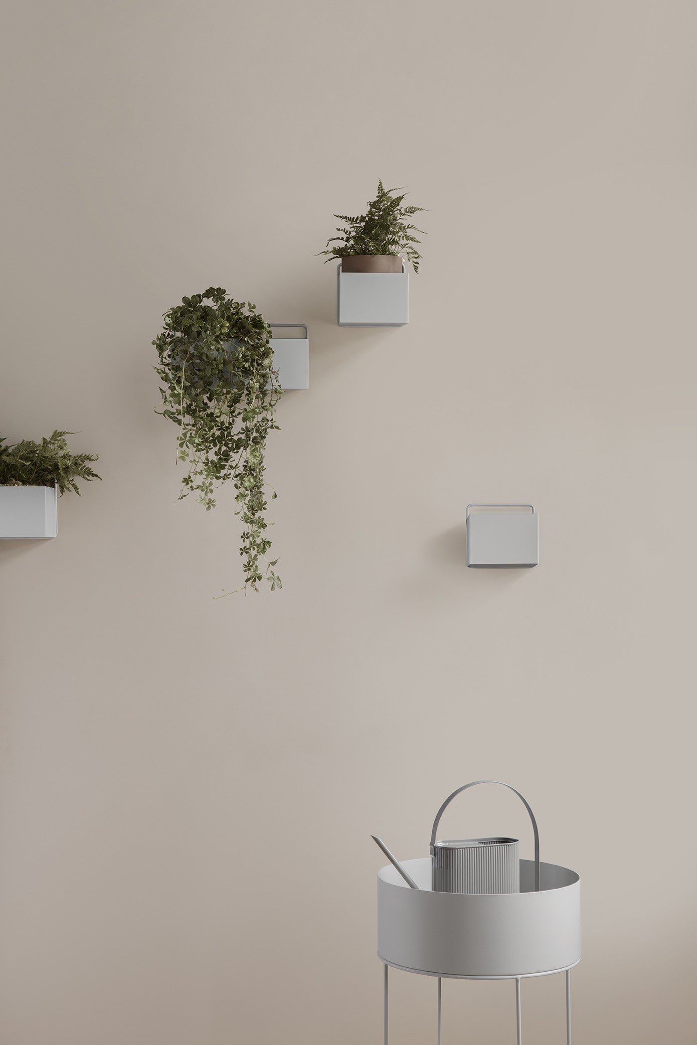 Donica okrągła PLANT BOX ROUND jasnoszary
