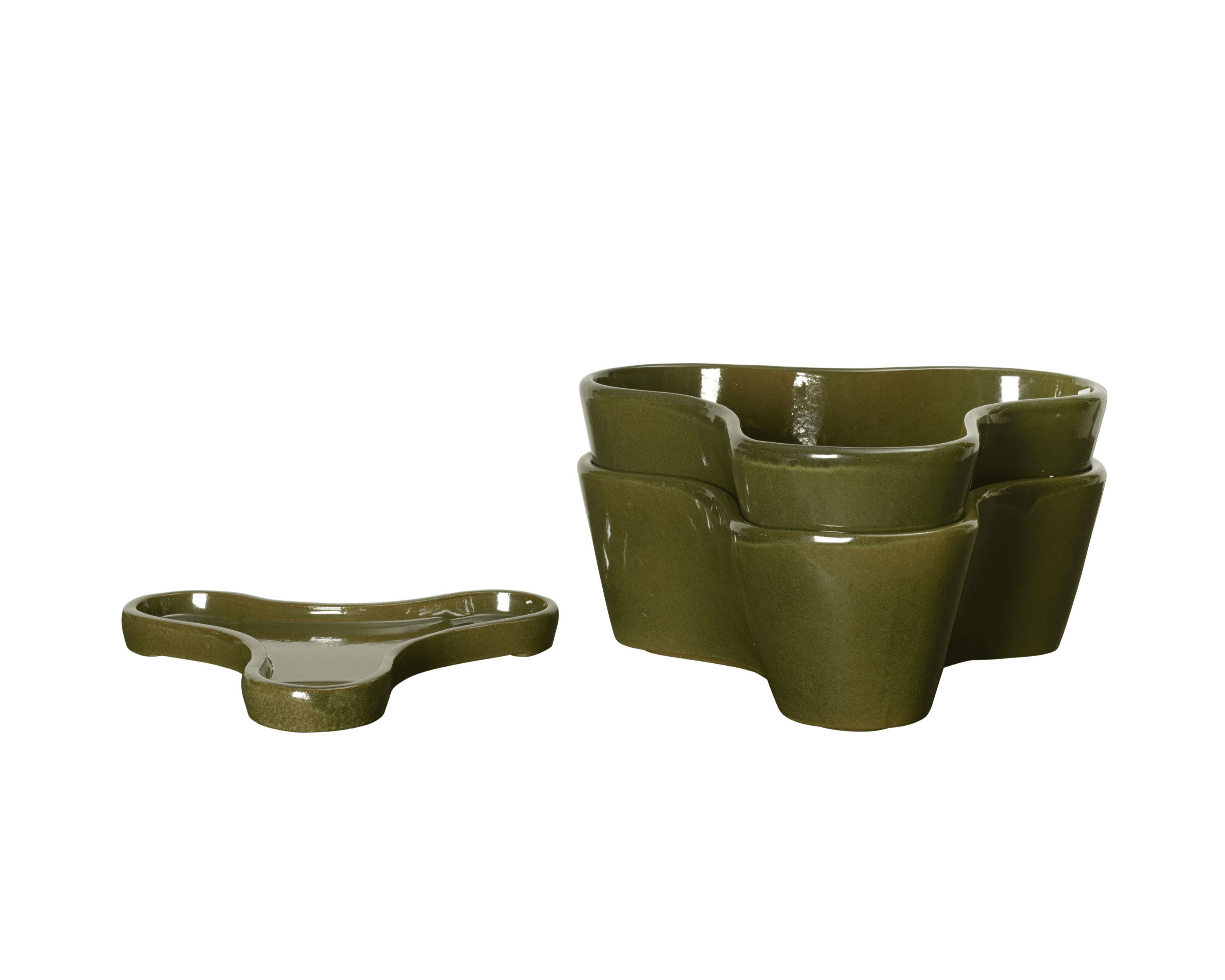Zestaw doniczek GEMI STACKABLE PLANTERS zielony