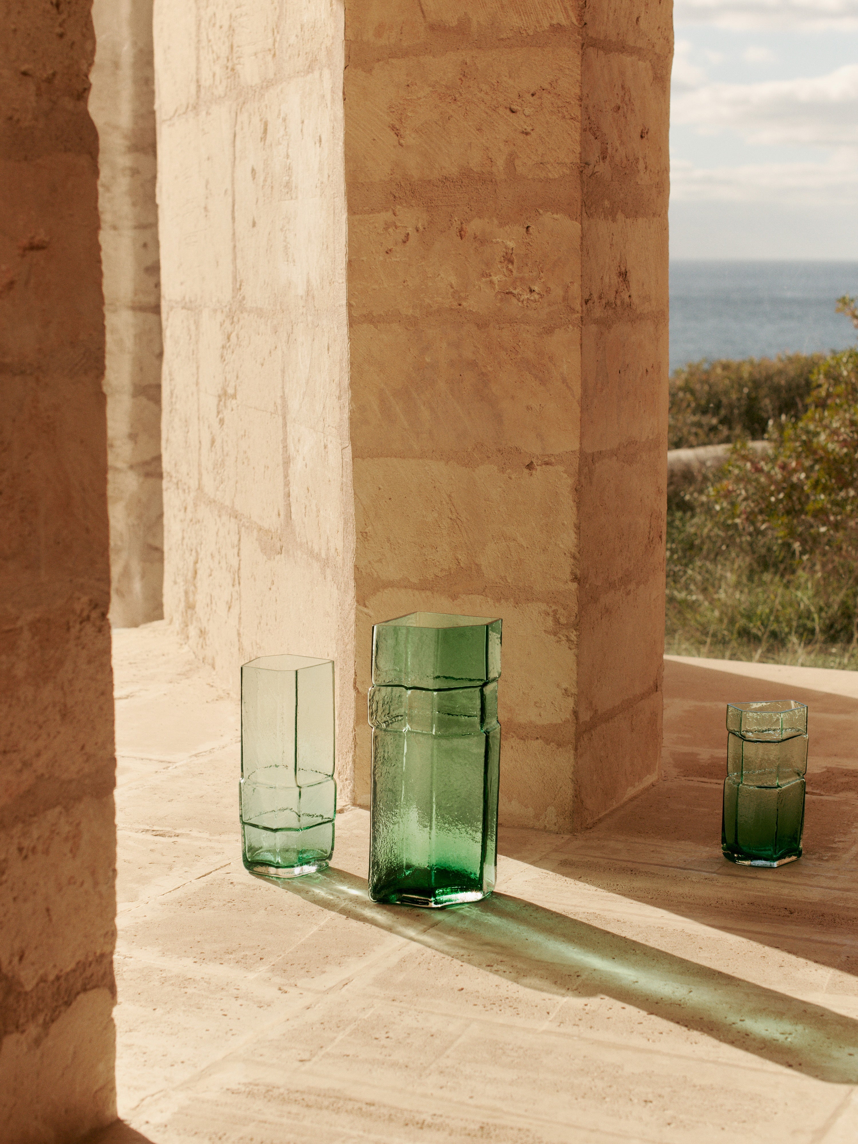 MURO vase green glass