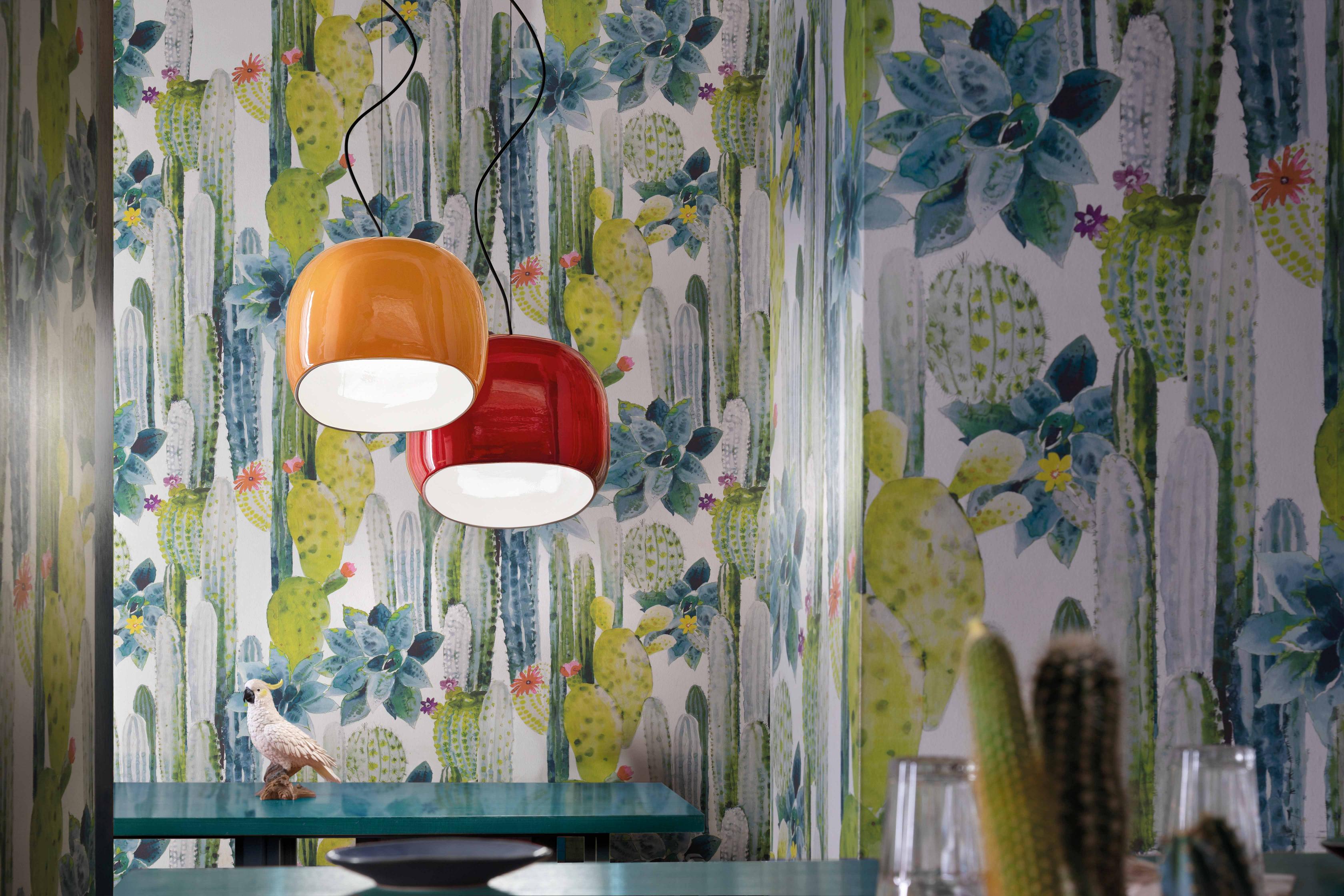 Lampa wisząca ceramiczna AYRTON czerwony