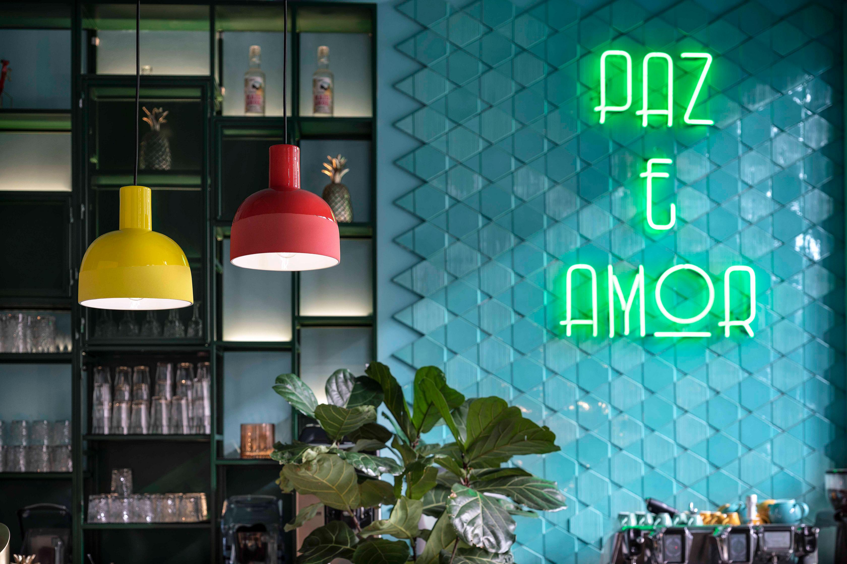 CAXIXI orange ceramic pendant lamp