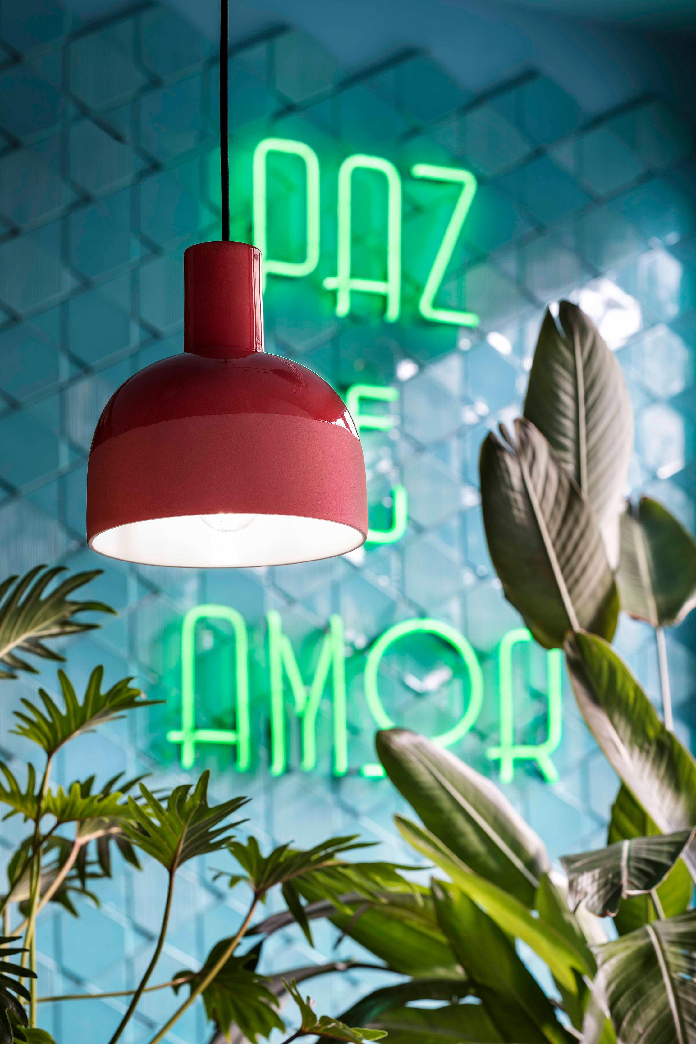 CAXIXI orange ceramic pendant lamp