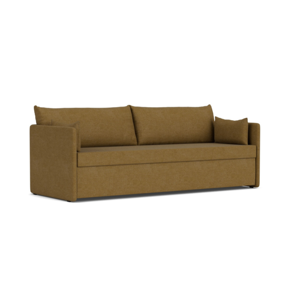 Sofa z funkcją spania 3-osobowa 0FFSET musztardowy