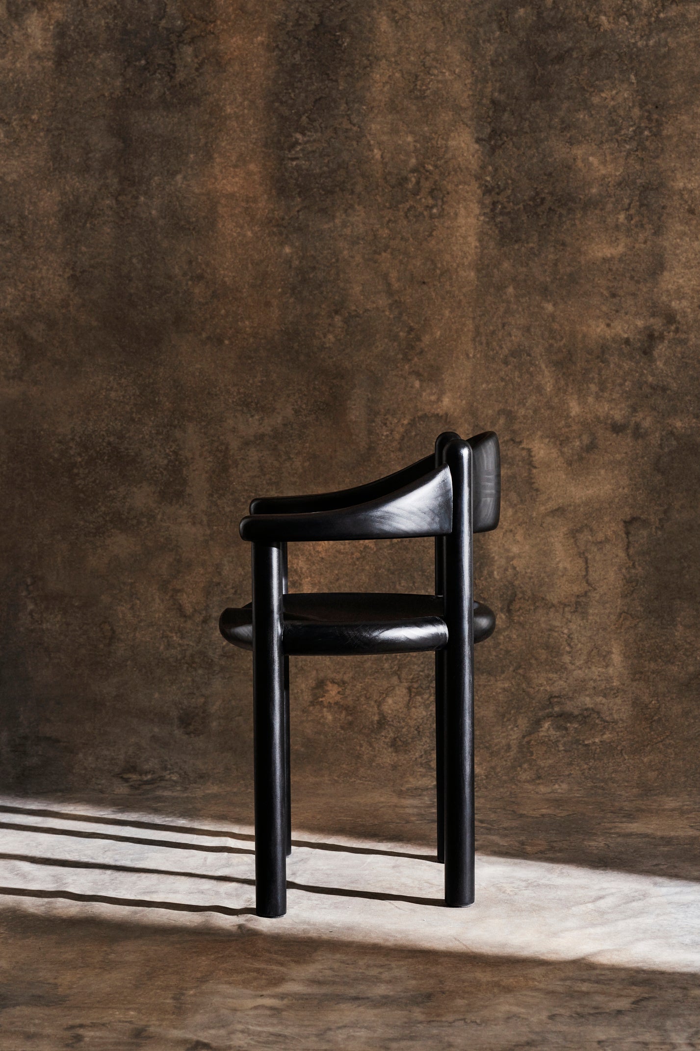 DAUMILLER Armchair with Armrests Black Pine Wood