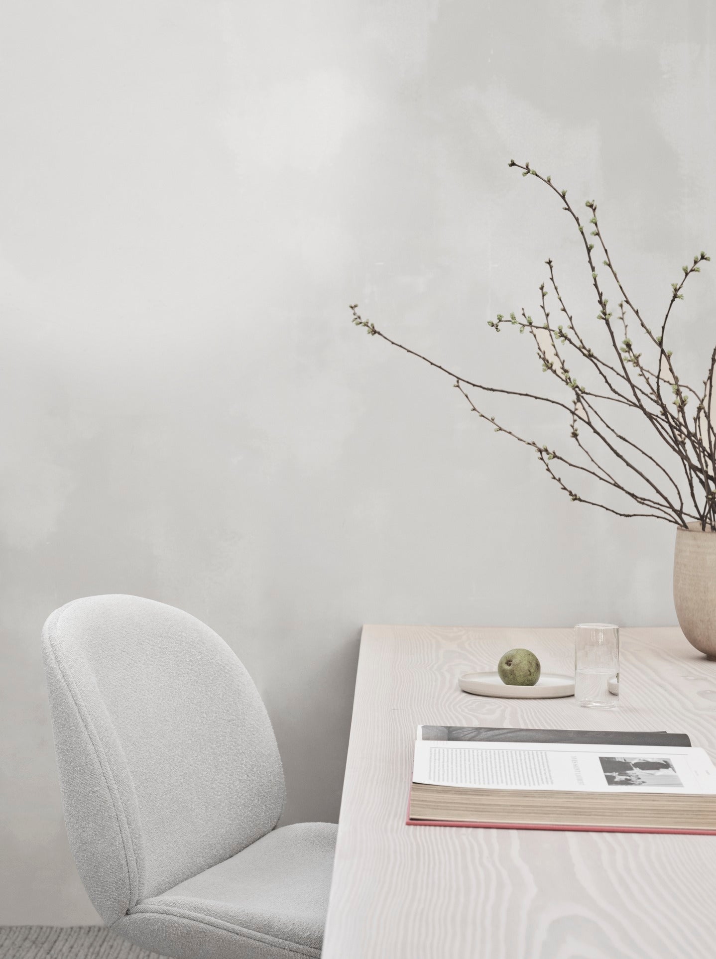 BEETLE upholstered chair with brass base