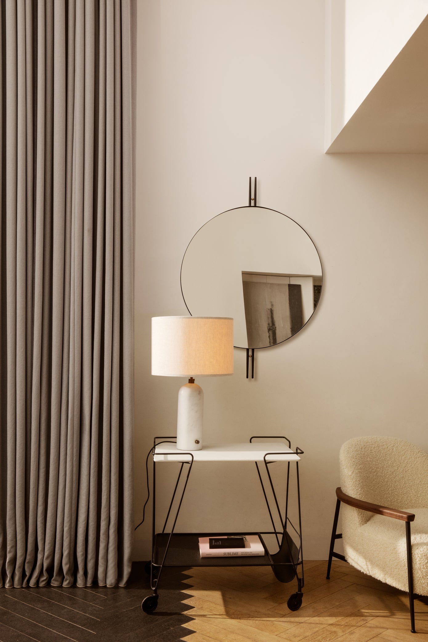 Lampa stołowa GRAVITY czarny z marmurem
