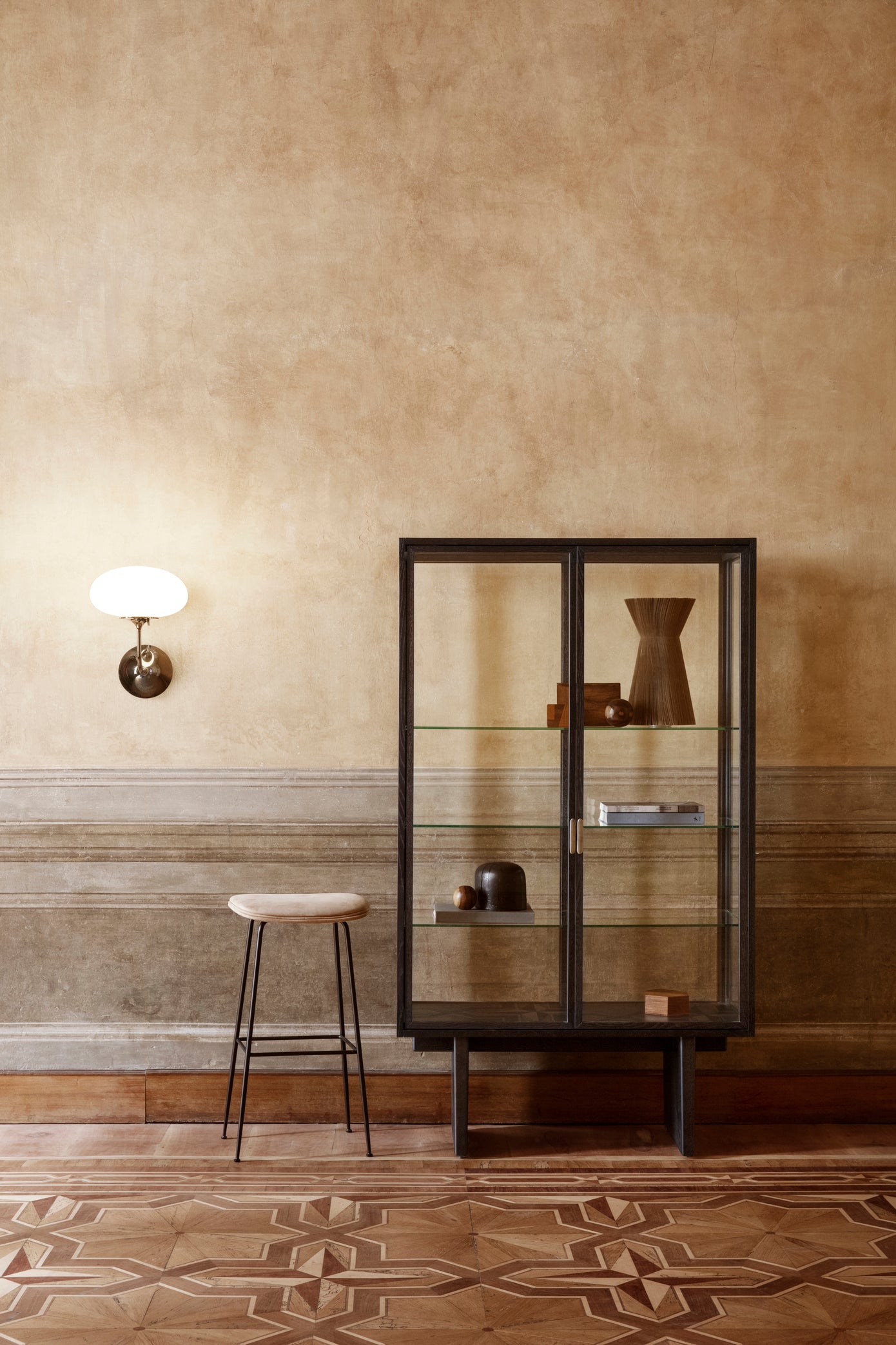 STEMLITE wall lamp black chrome