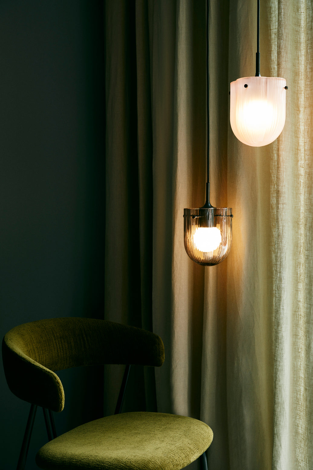 Lampa wisząca SEINE różowe szkło