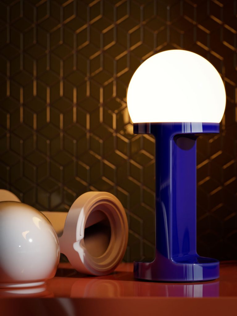 Lampa stołowa ceramiczna HABEA szałwiowy zielony