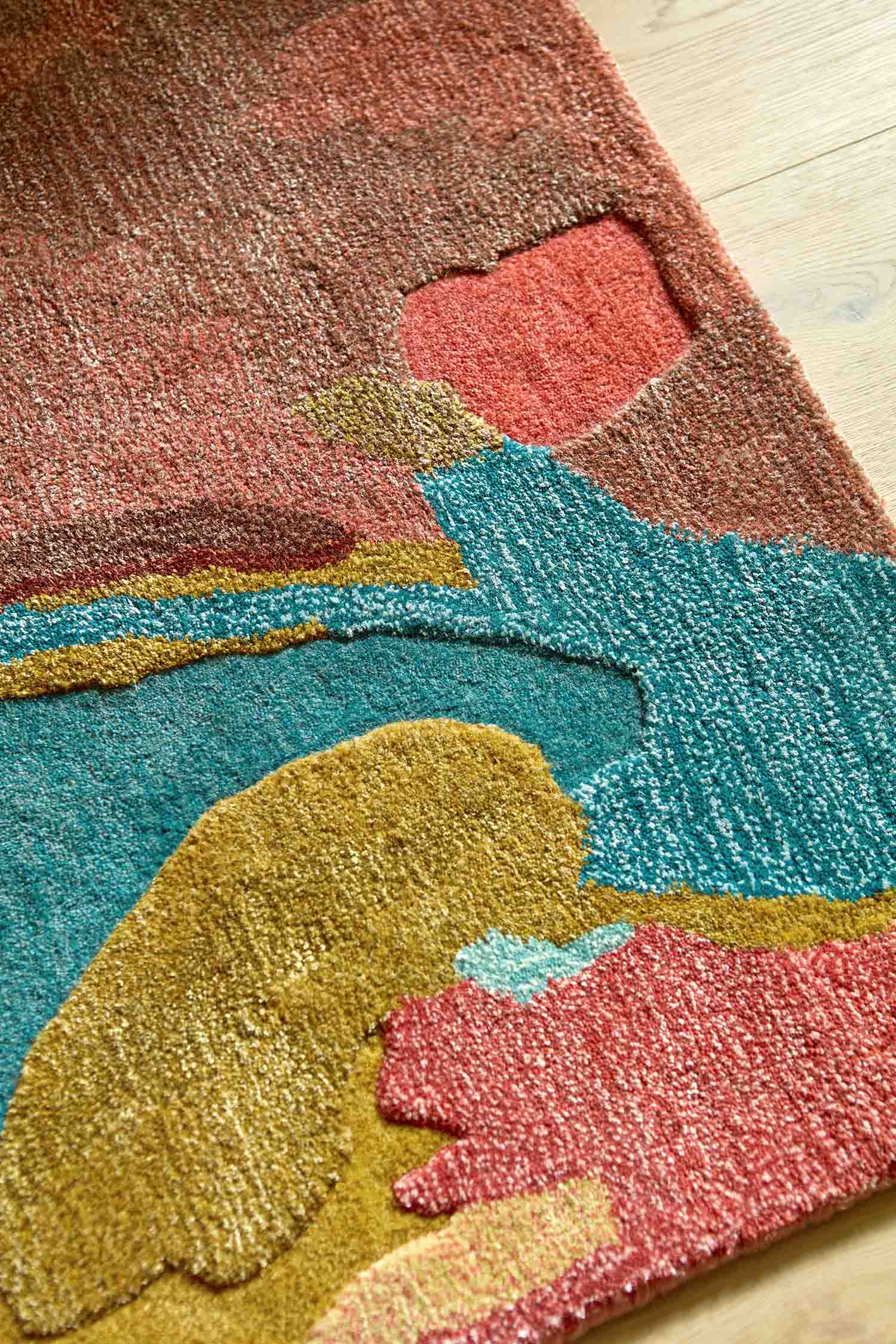 Rosewood Forest rug Huckleberry brown-borde
