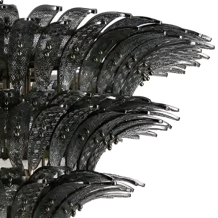 Glaskronleuchter CYRAH schwarz