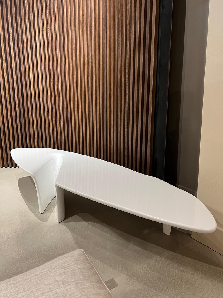 Waterfall White Coffee Table