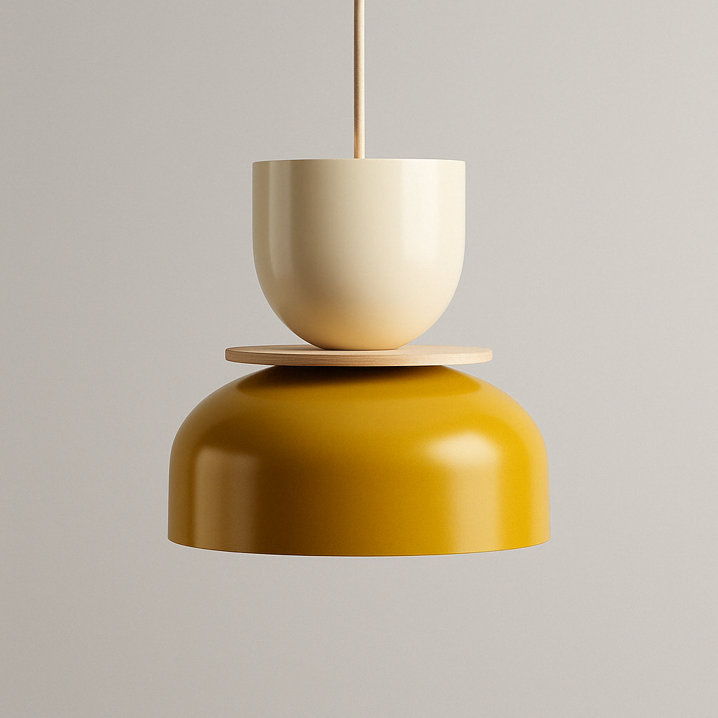 Lampa wisząca UTO kremowy z żółtym