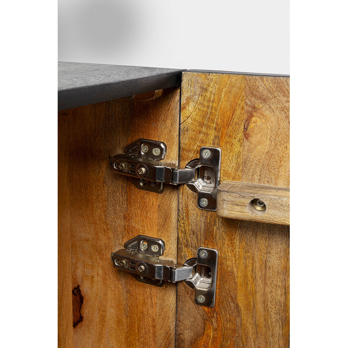 Madeira Garderobe dunkelbraunes Holz mit einer goldenen Basis