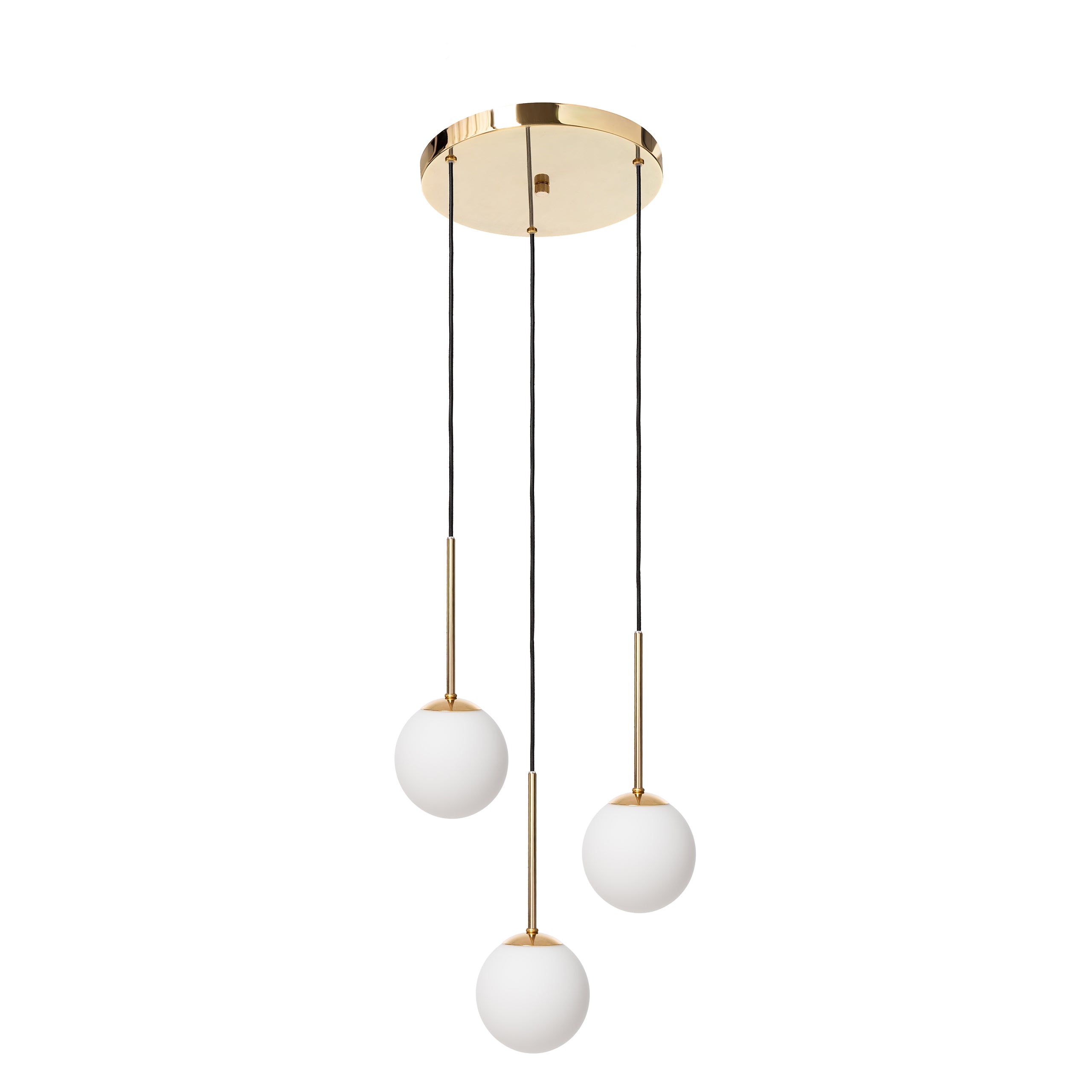 Lampa wisząca trzypunktowa LAMIA złoty