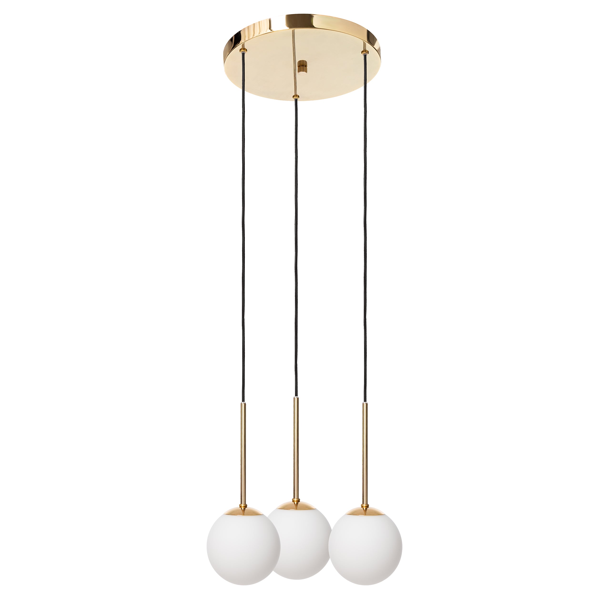 Lampa wisząca trzypunktowa LAMIA złoty