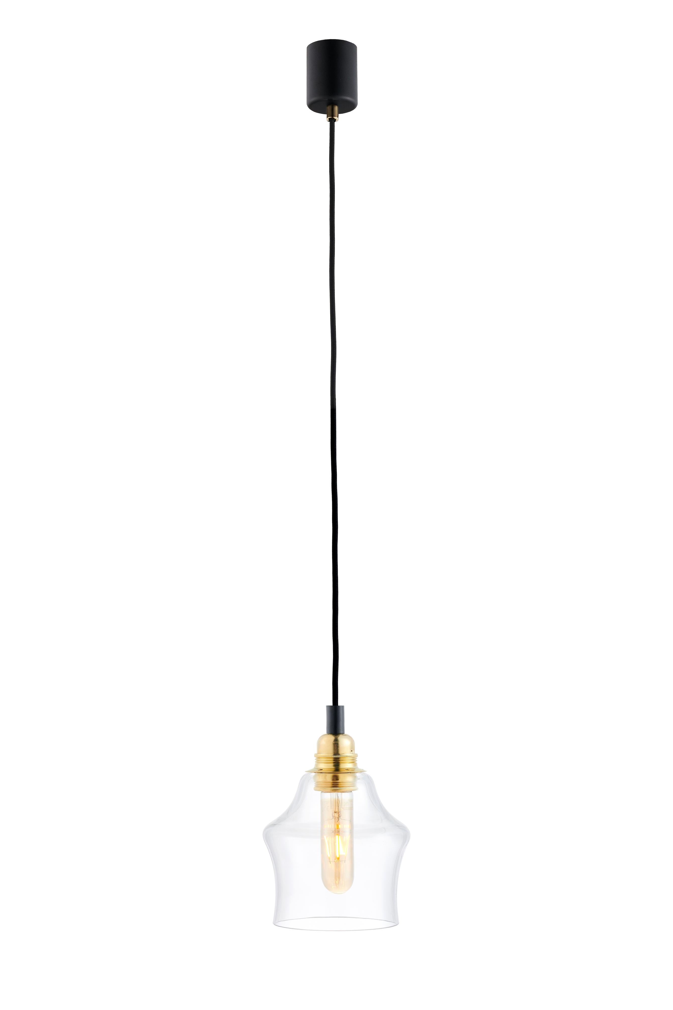 Lampa wisząca LONGIS II transparentny ze złotym