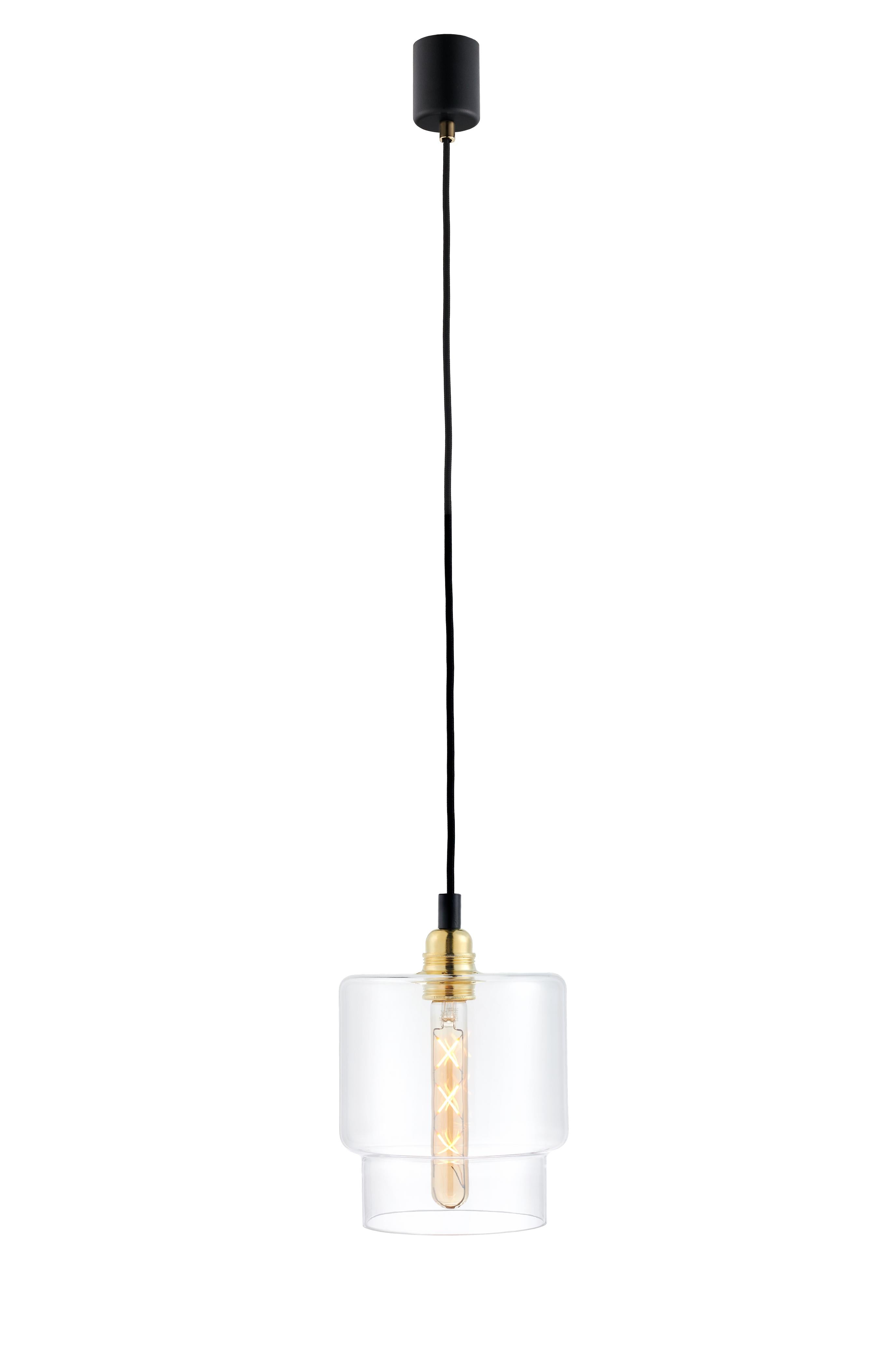 Lampa wisząca LONGIS IV transparentny ze złotym