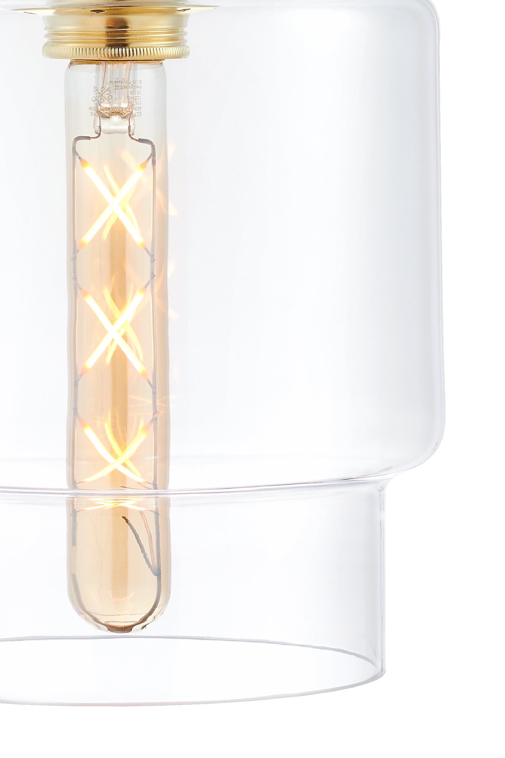 Lampa wisząca LONGIS IV transparentny ze złotym