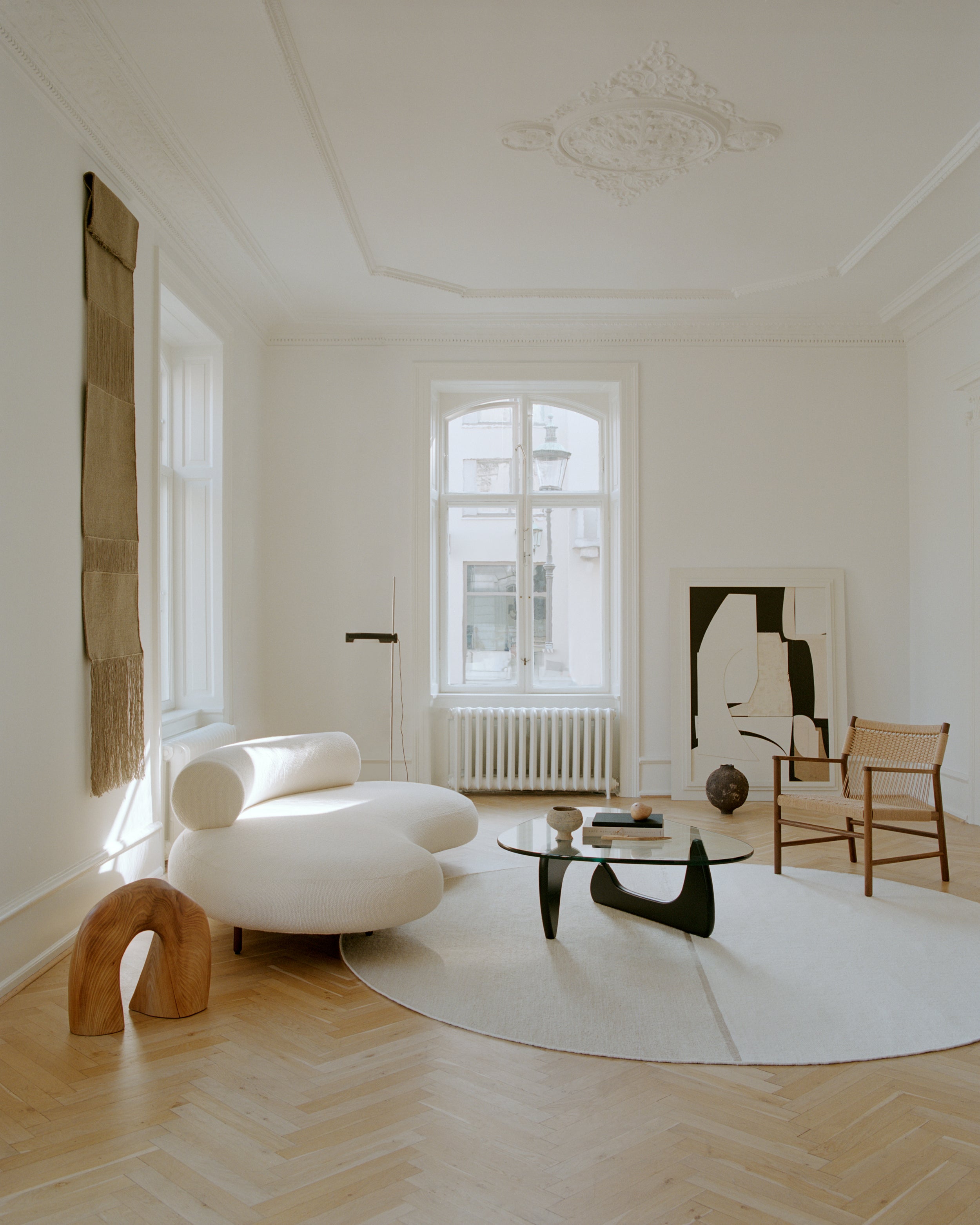 Rundteppich MAGNETIZE beige