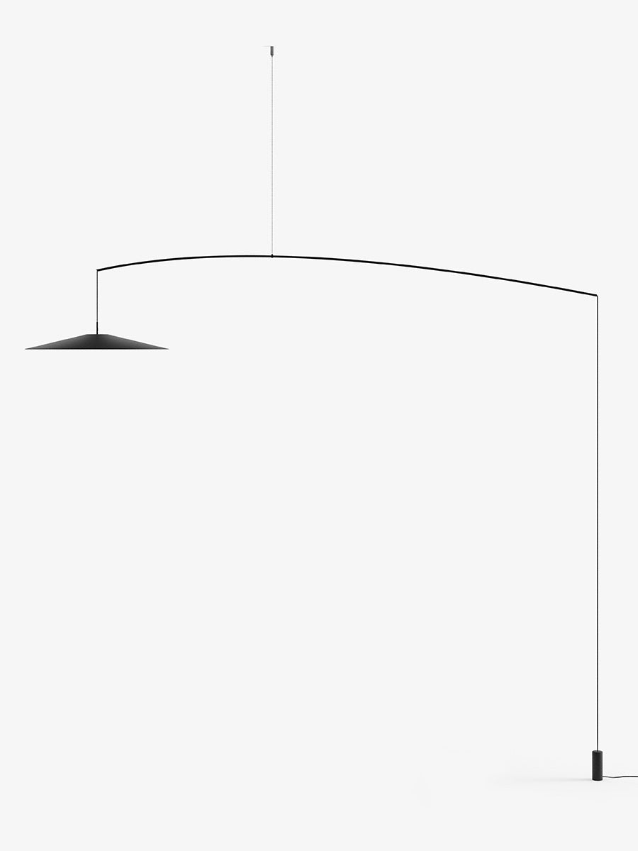 Lampa podłogowa podwieszana z wysięgnikiem KOINÉ czarny