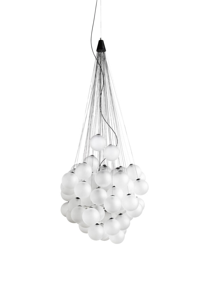 Lampa wisząca STOCHASTIC opalizowane białe szkło