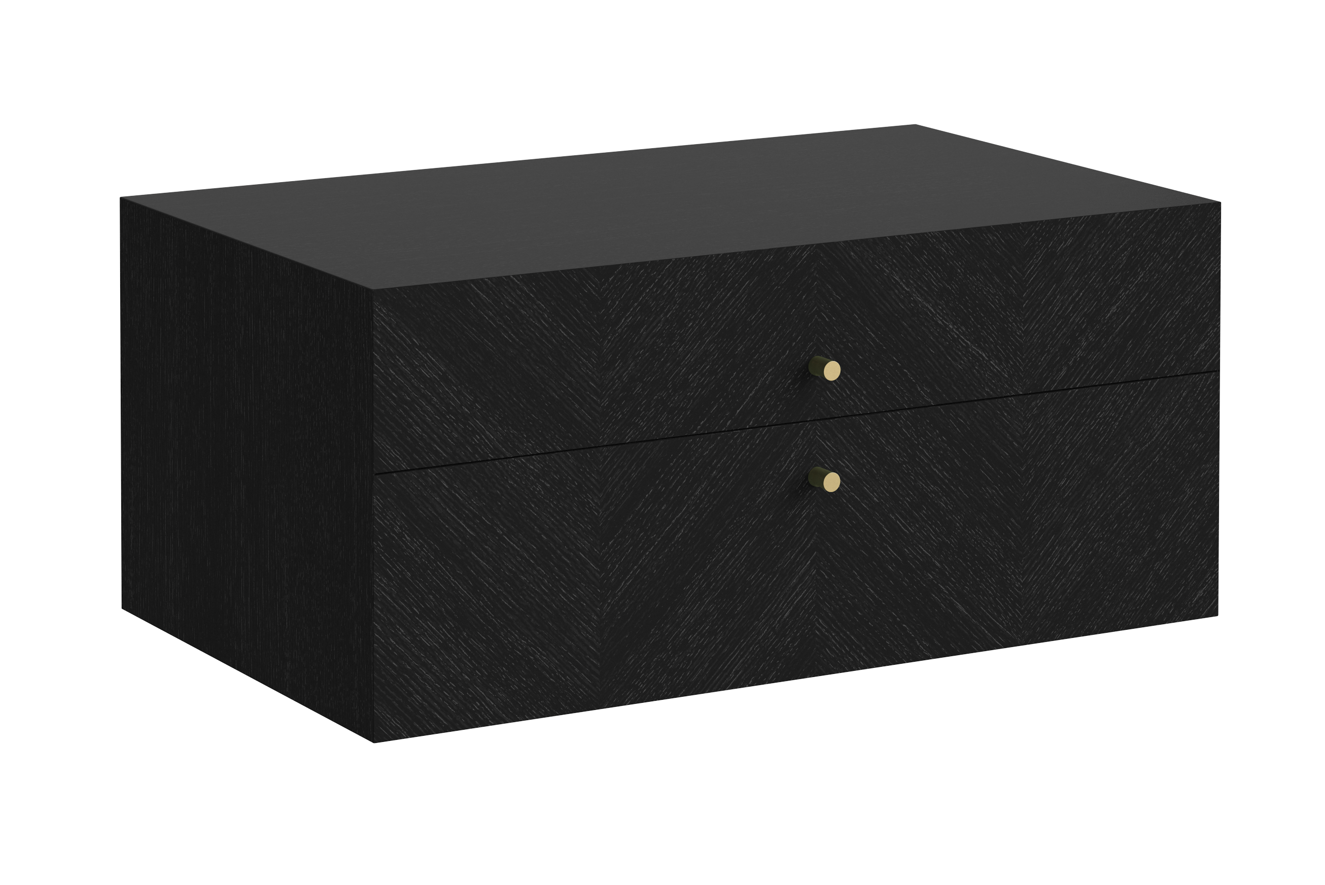 Szafka nocna LUXE czarne drewno dębowe