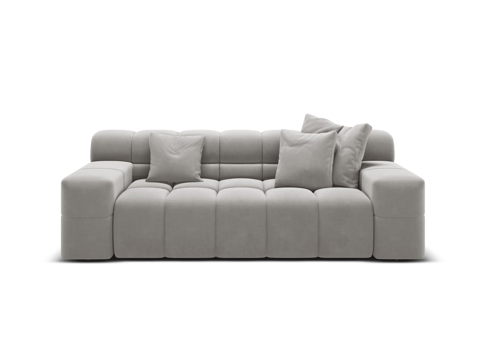 Sofa aksamitna 2-osobowa AGAVE szary