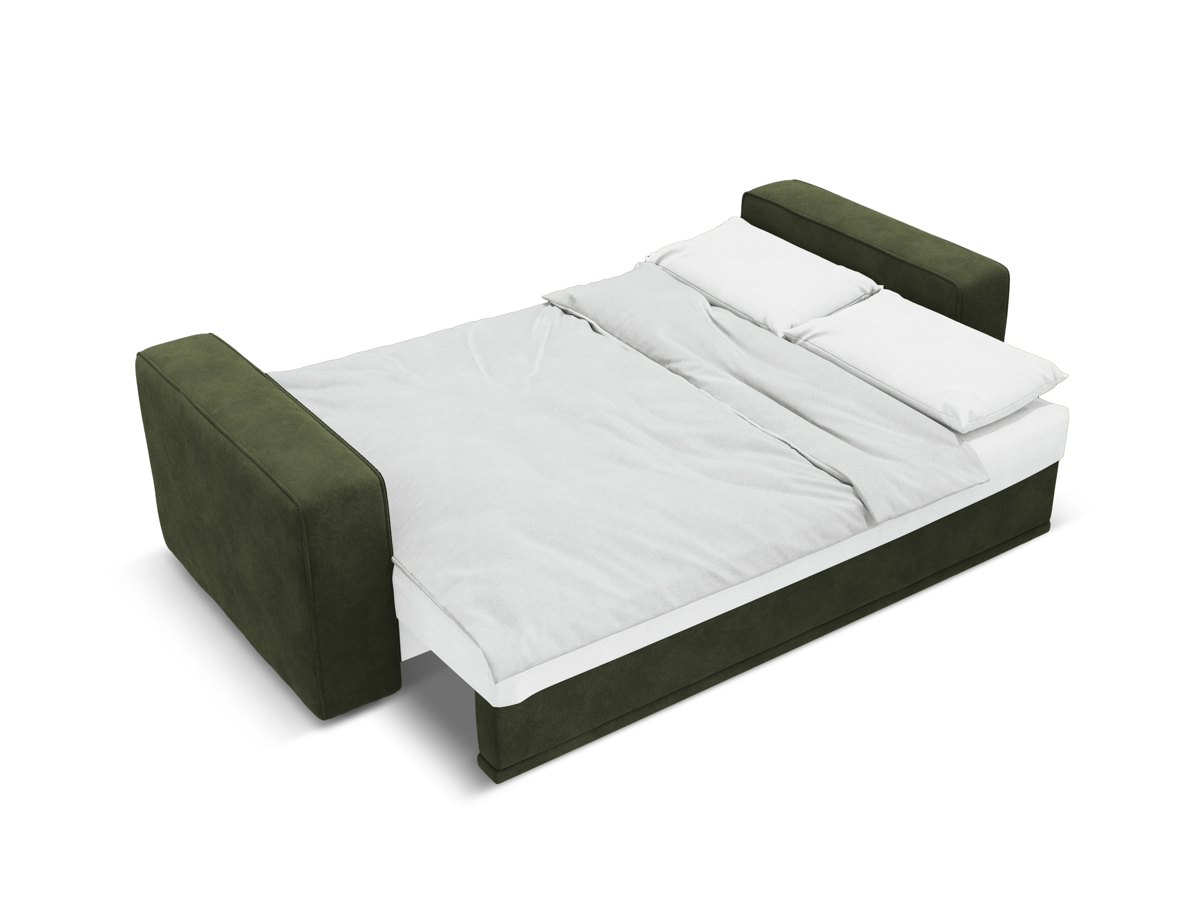 Velvet sofa with sleeping function RIBES green