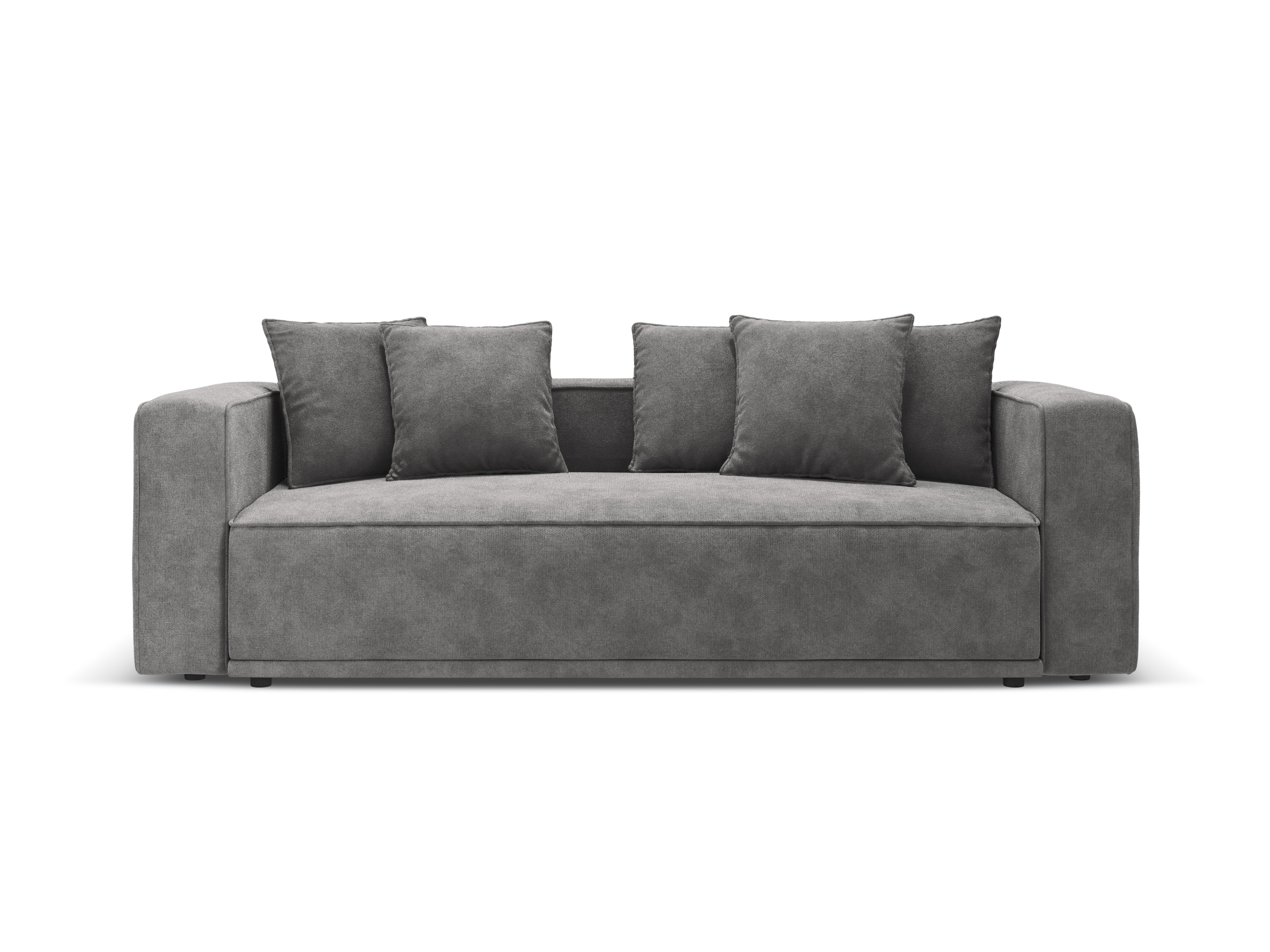 Sofa aksamitna z funkcją spania RIBES szary