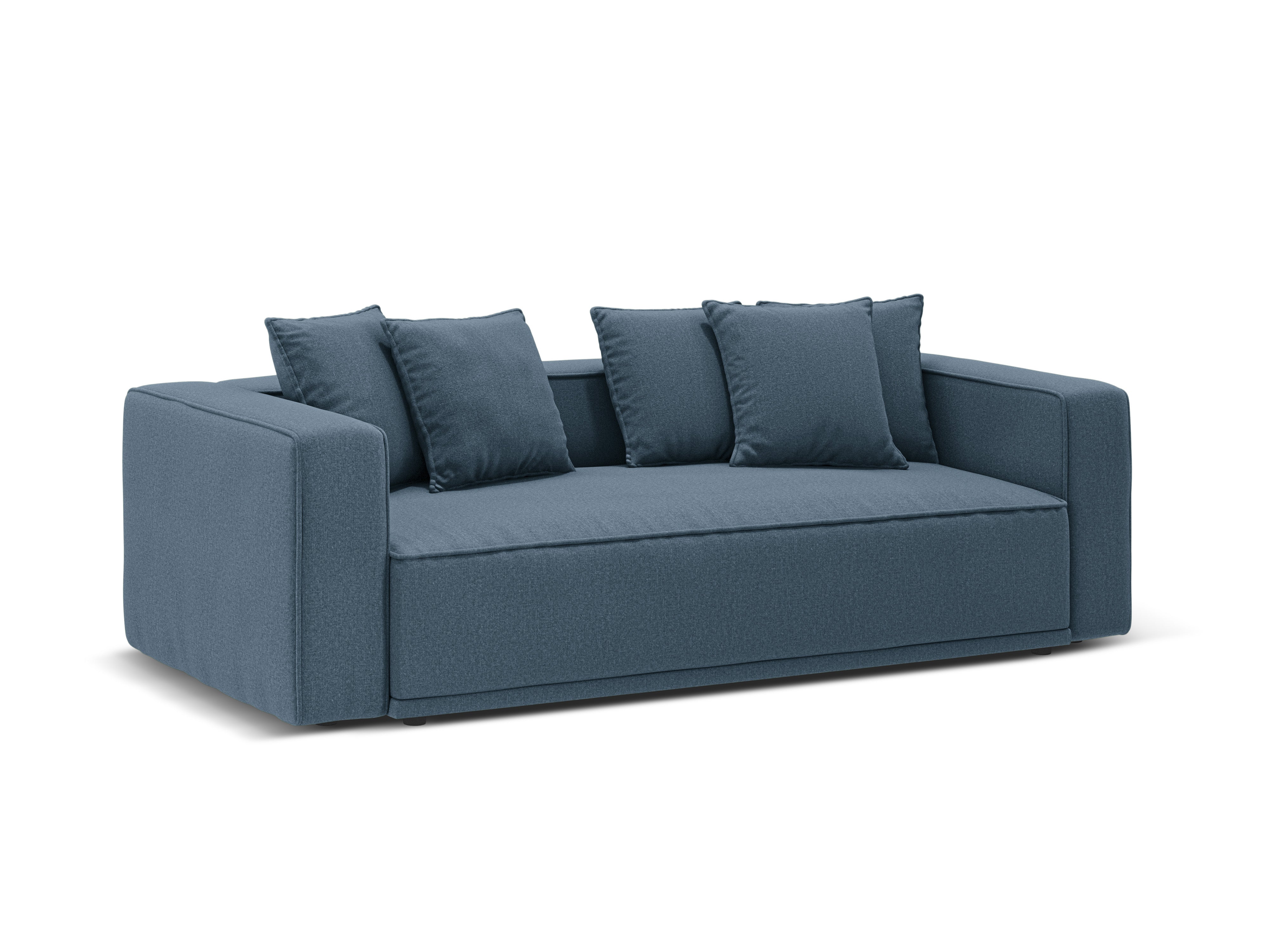Sofa z funkcją spania RIBES dżinsowy niebieski szenil