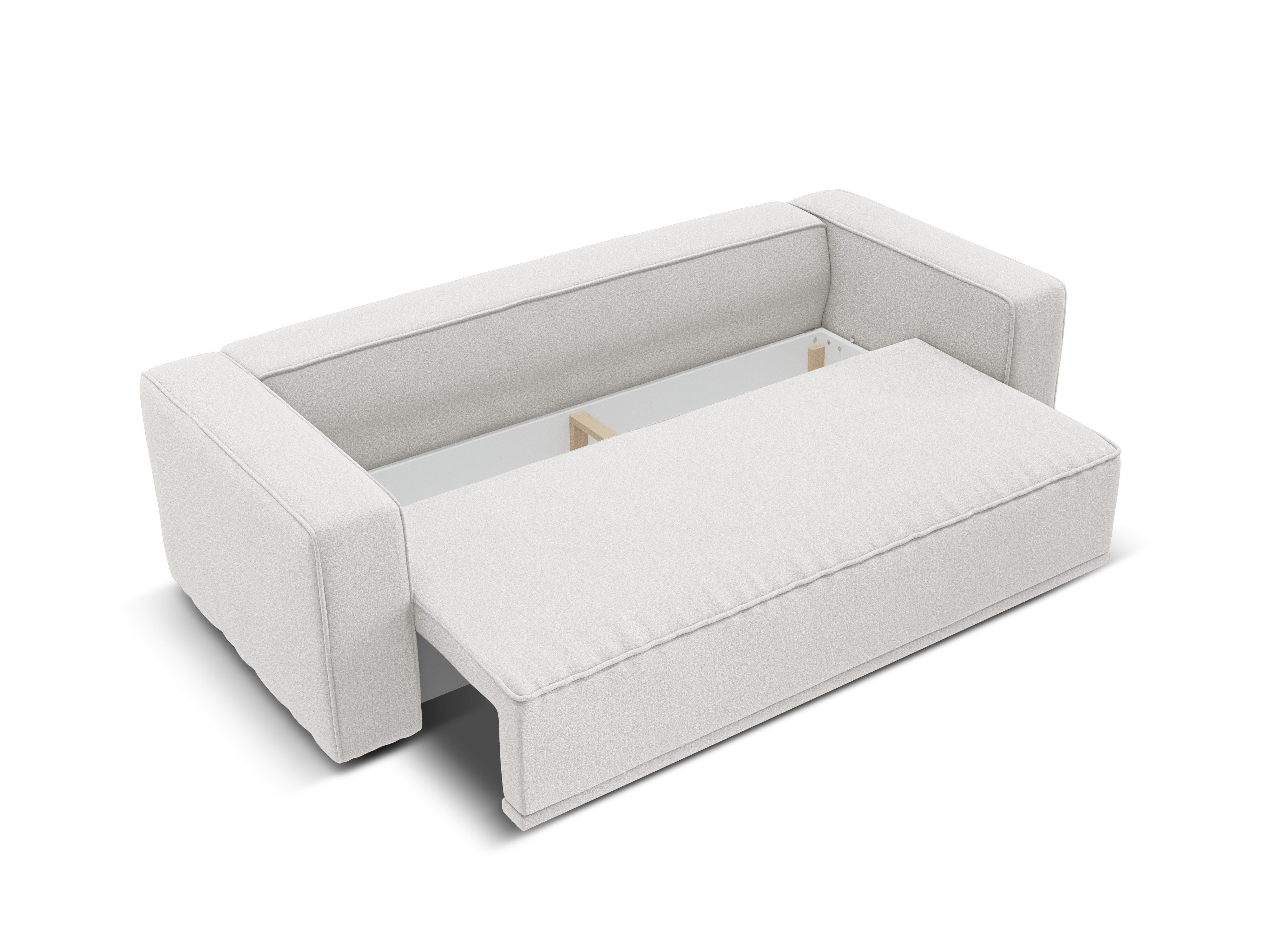 Sofa mit Schlaffunktion RIBES silberner Chenille