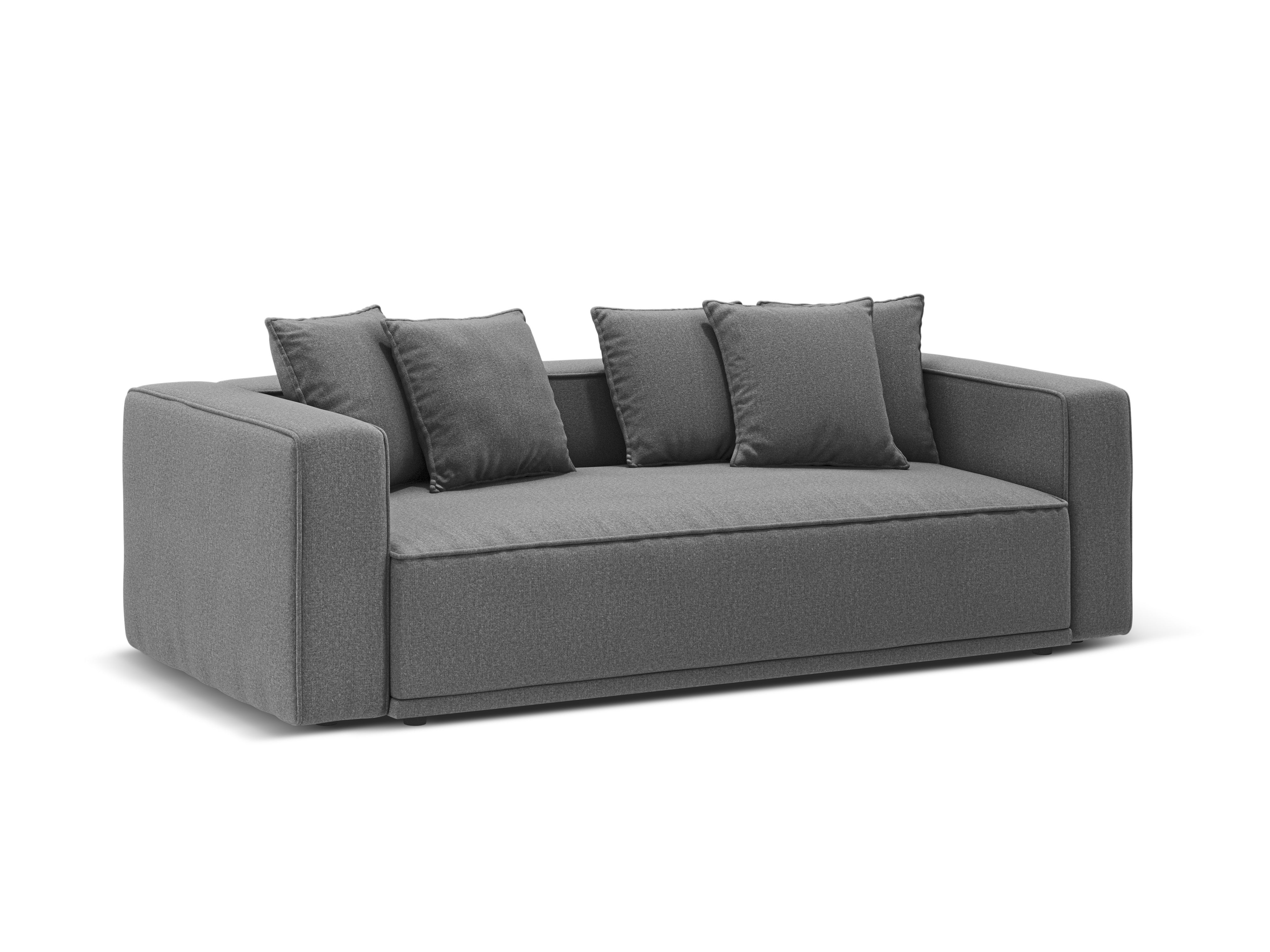 RIBES Sofa with Sleeping Function Gray Chenille