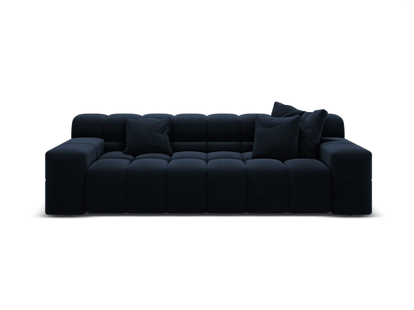 Sofa aksamitna 3-osobowa AGAVE granatowy